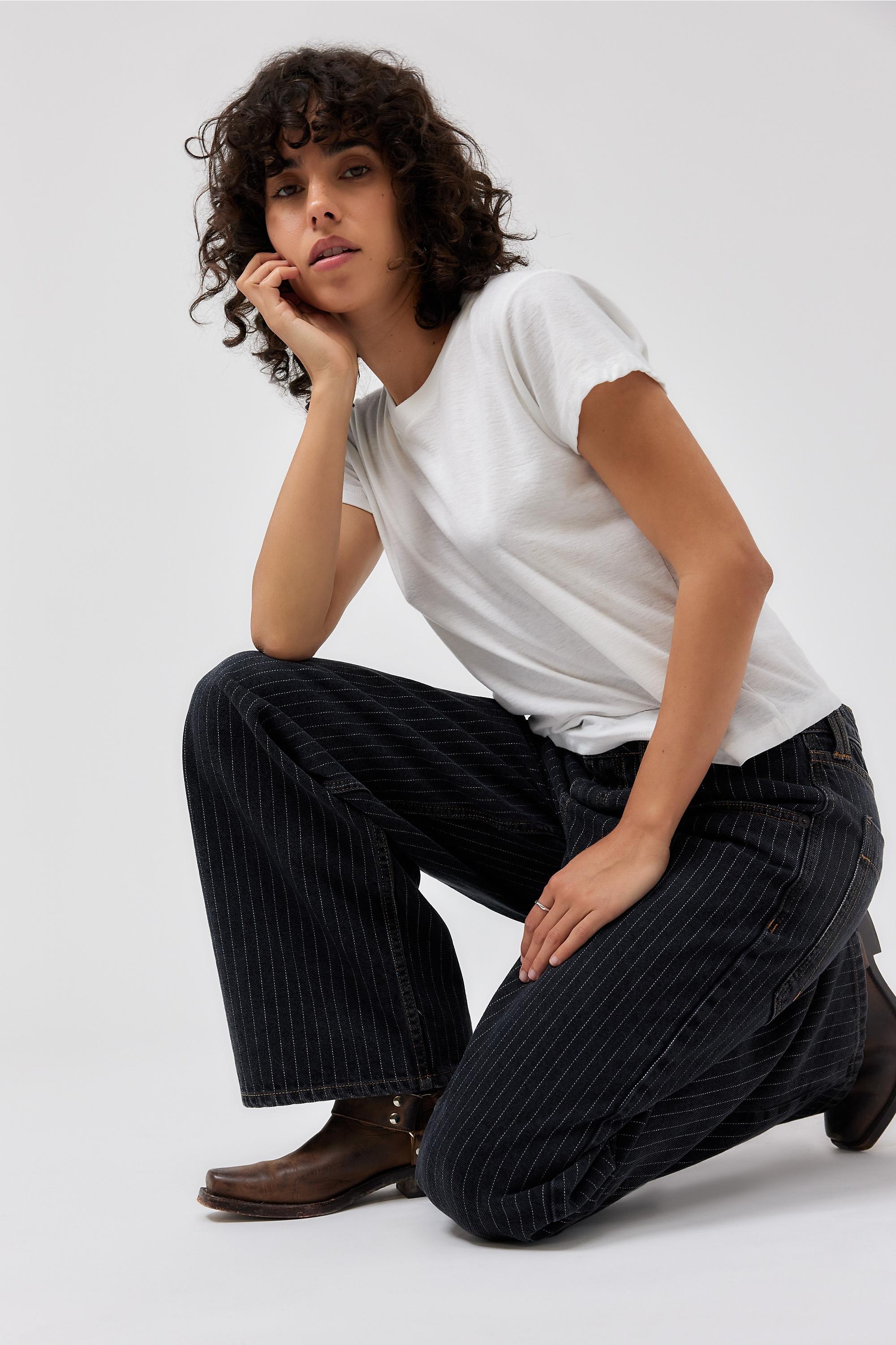 Black Bdg Jaya Stripe Black Jeans, , large image number 4