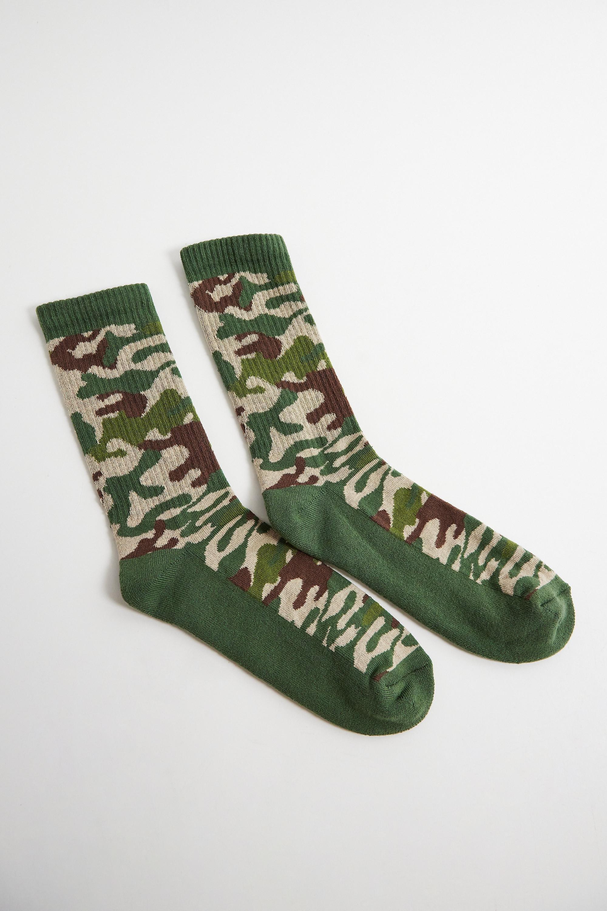 Green Uo Camouflage Socks, , medium