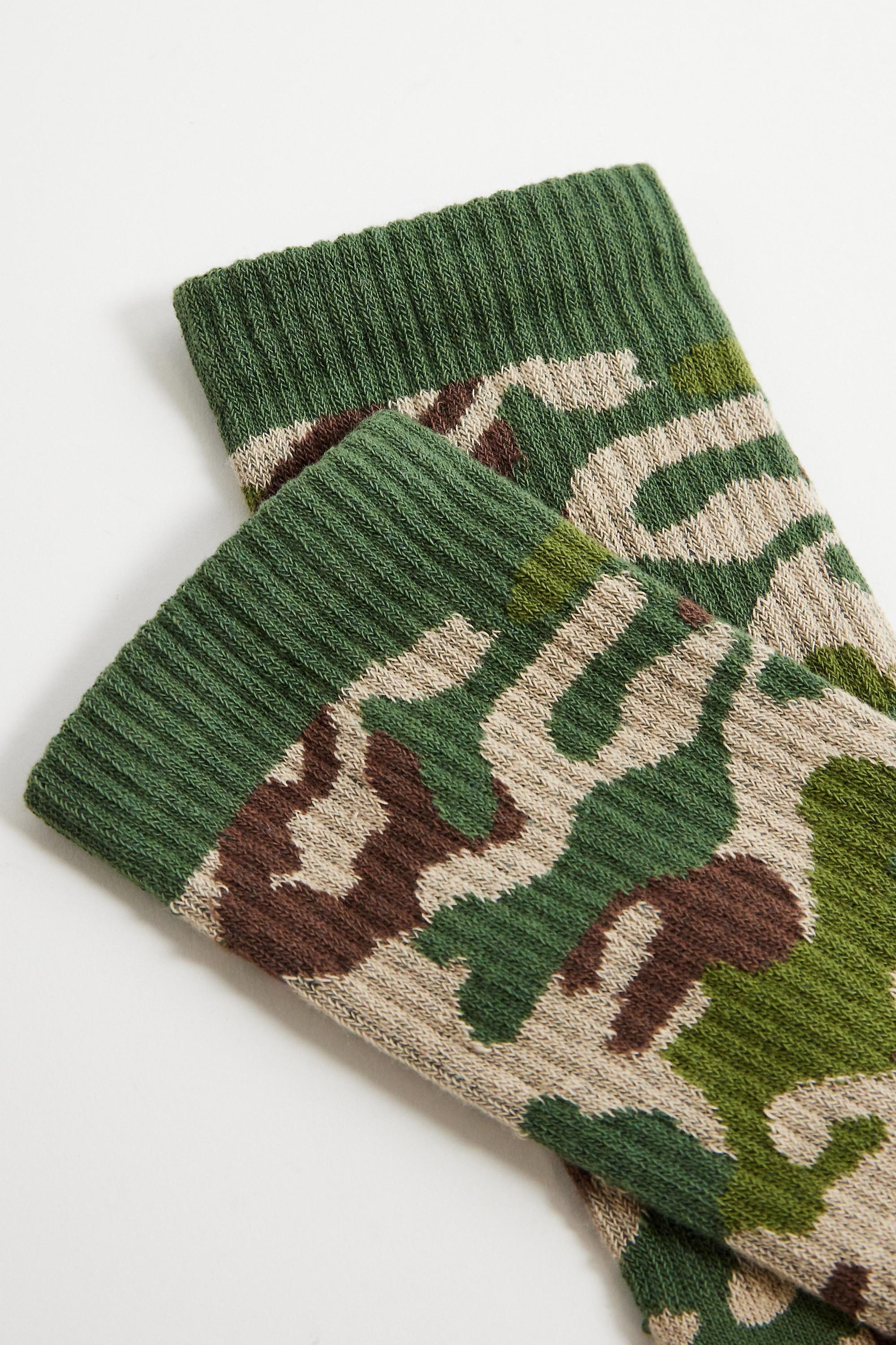 Green Uo Camouflage Socks, ASSORT, large image number 1