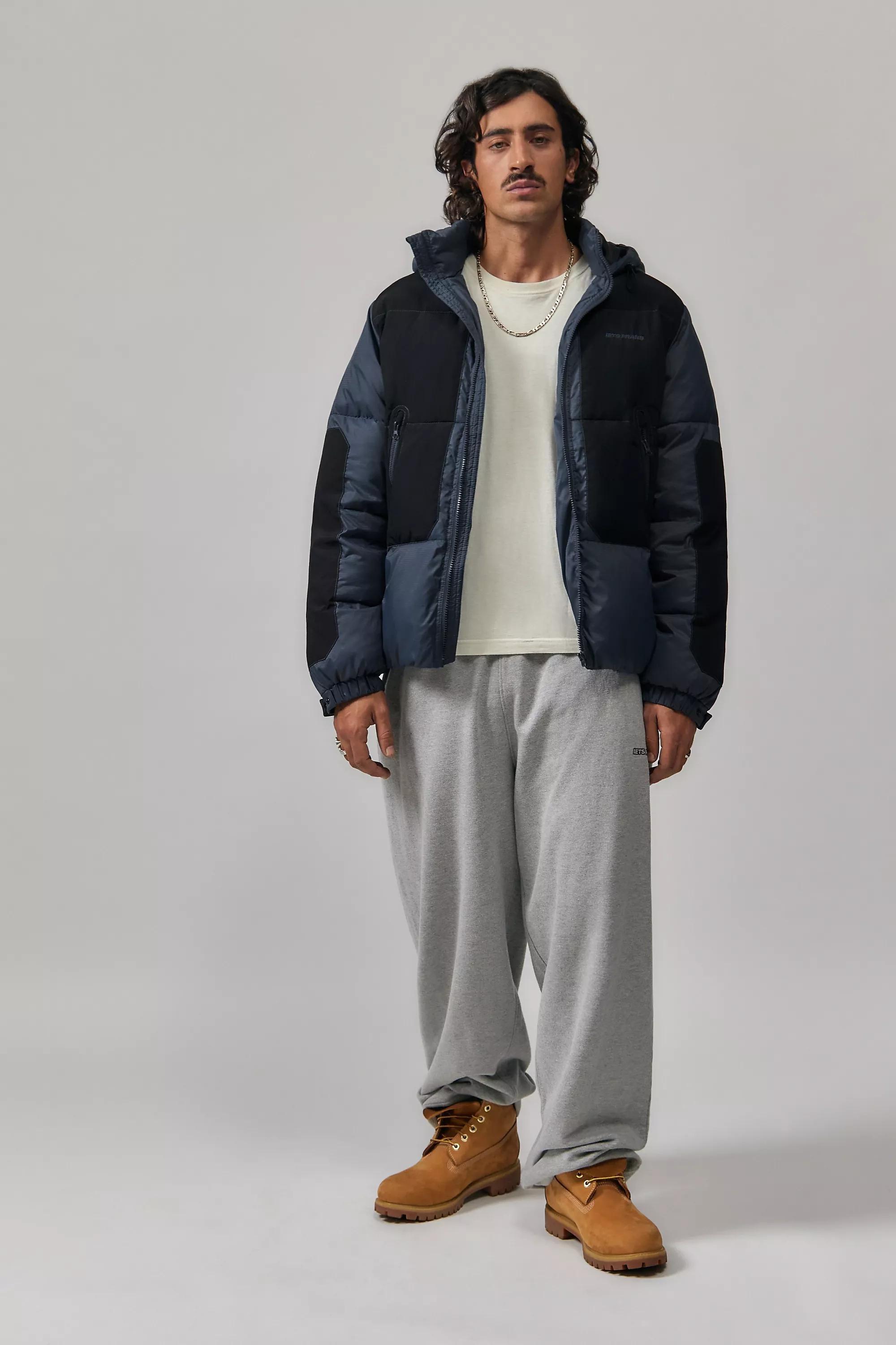 Black Iets Frans... Panelled Mountain Puffer Jacket, , large image number 1
