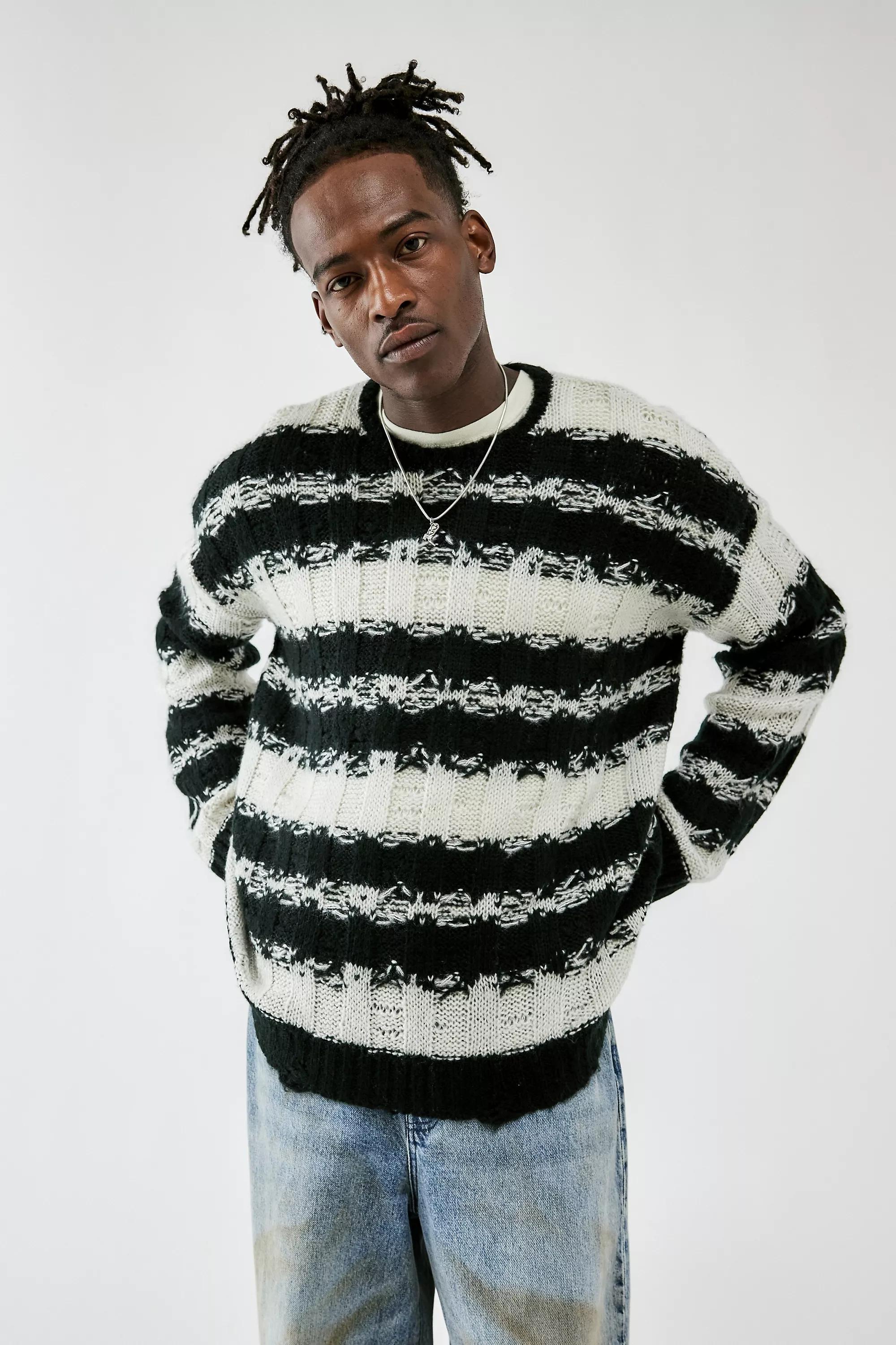 Black Bdg Thrash Knit Jumper, , large image number 0