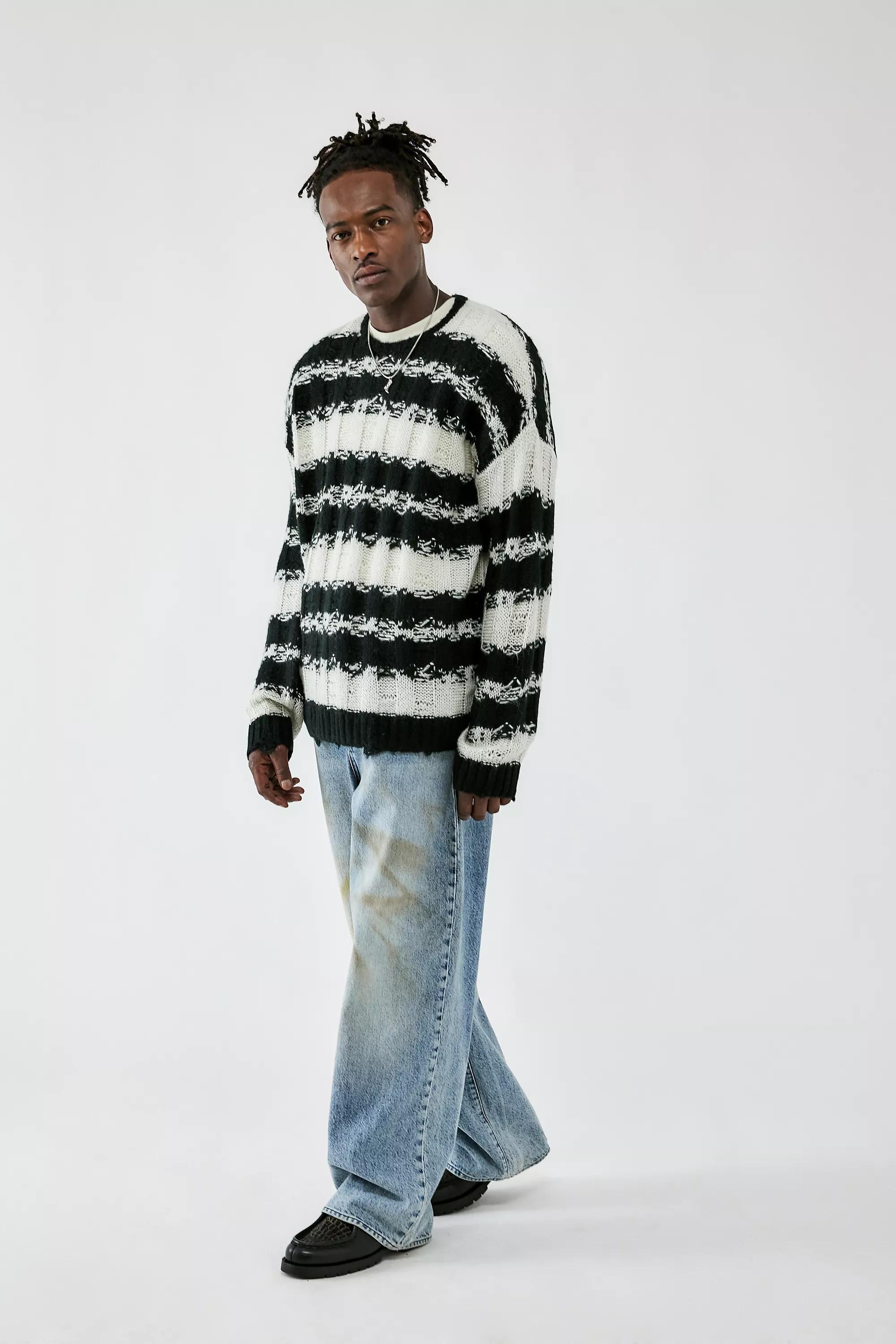 Black Bdg Thrash Knit Jumper, , large image number 1