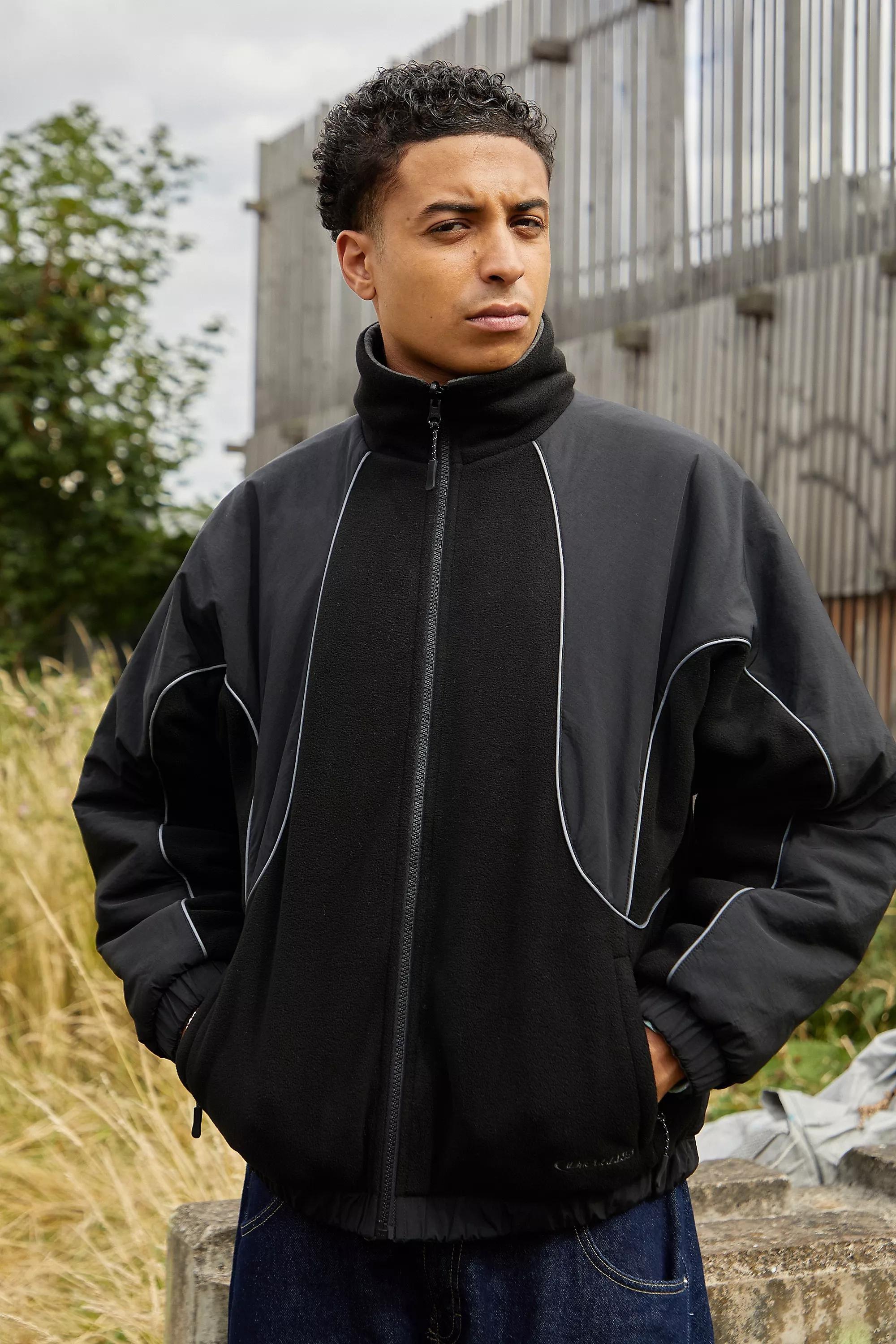 Black Iets Frans... Pascal Reversible Panel Fleece Jacket, , large image number 0
