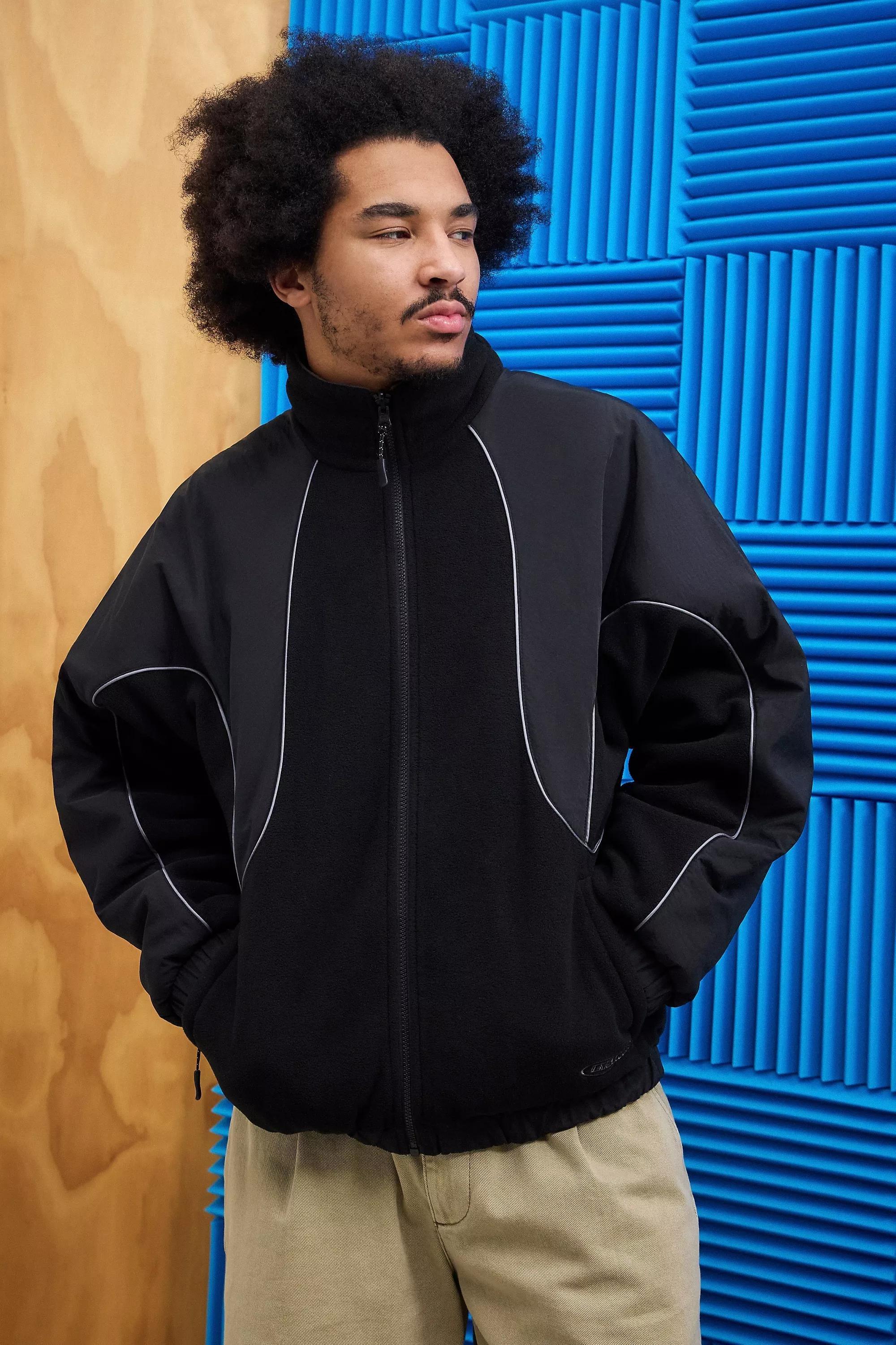 Black Iets Frans... Pascal Reversible Panel Fleece Jacket, , large image number 0