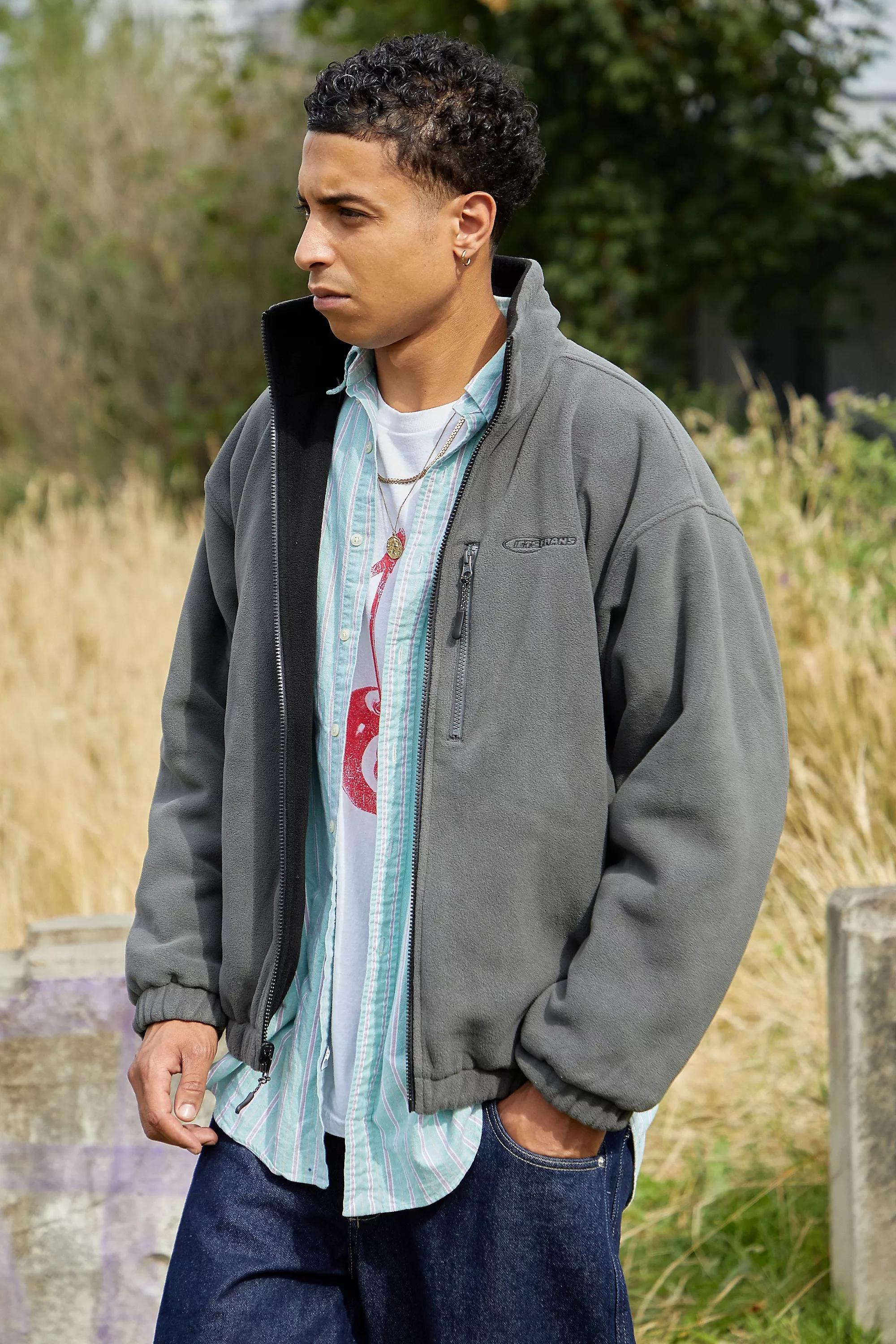 Black Iets Frans... Pascal Reversible Panel Fleece Jacket, , large image number 2
