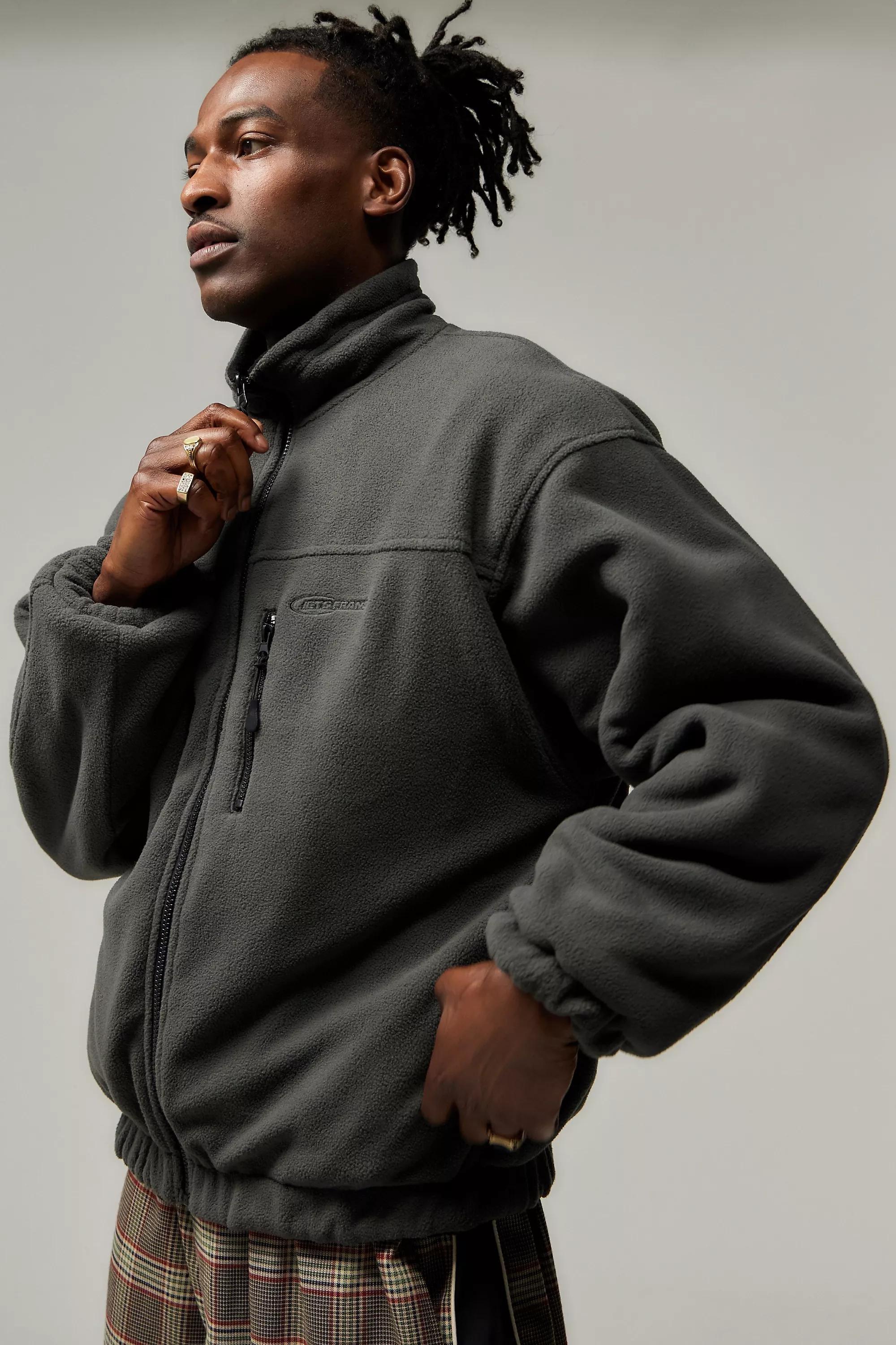 Black Iets Frans... Pascal Reversible Panel Fleece Jacket, , large image number 4