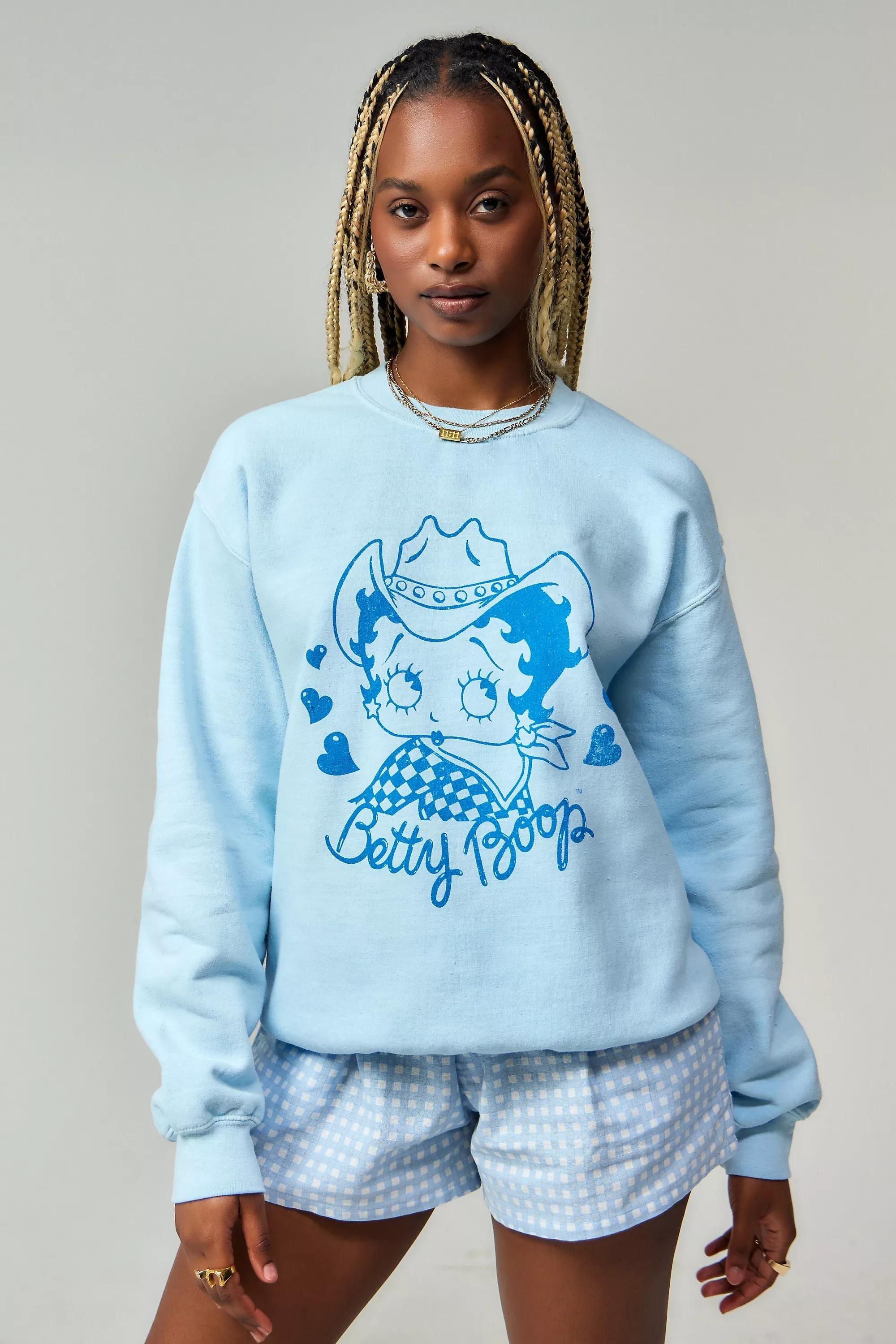 Blue Uo Betty Boop Sweatshirt, , large image number 0