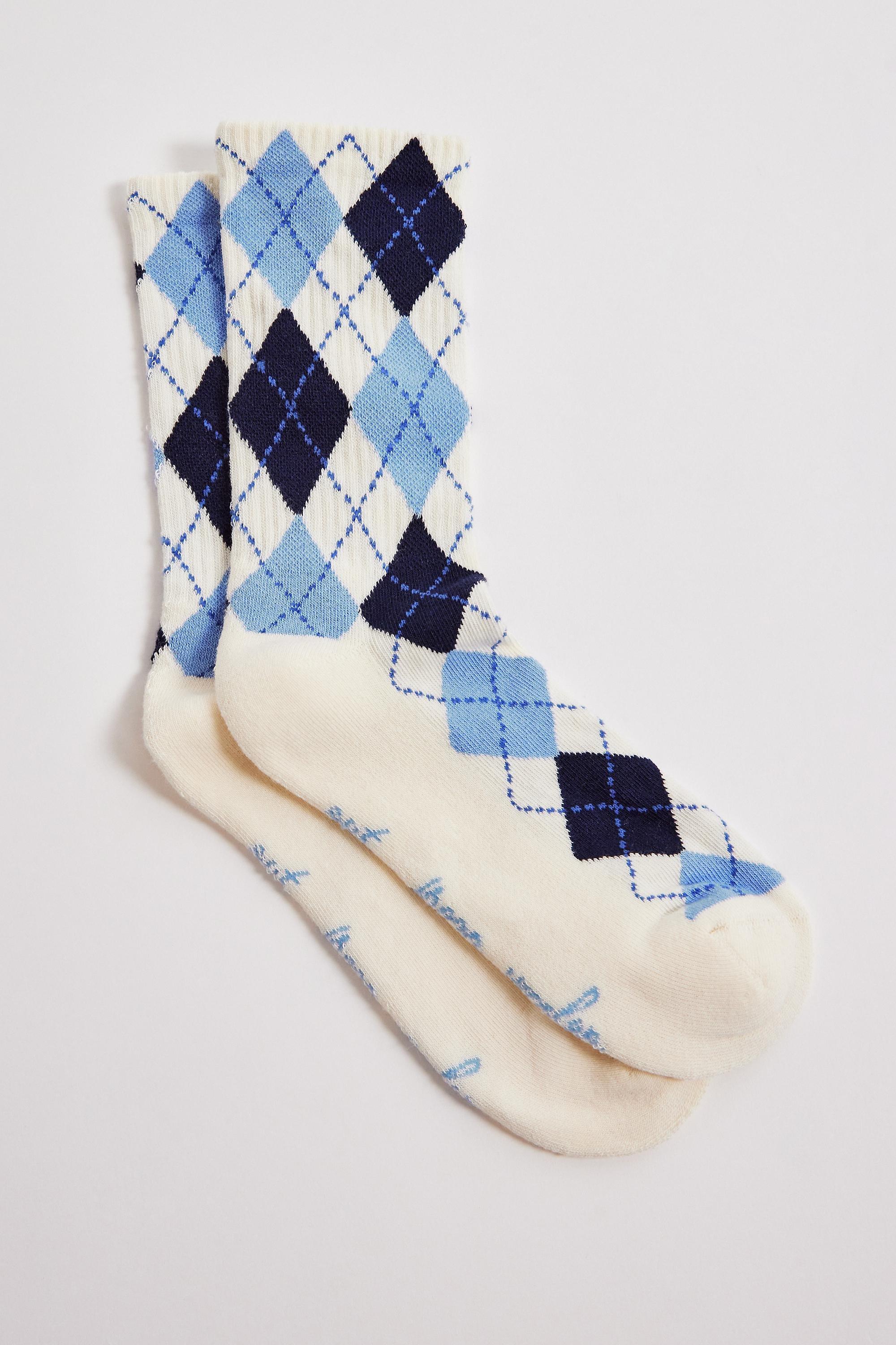 Ivory Out From Under Argyle Socks, IVRY, large image number 1