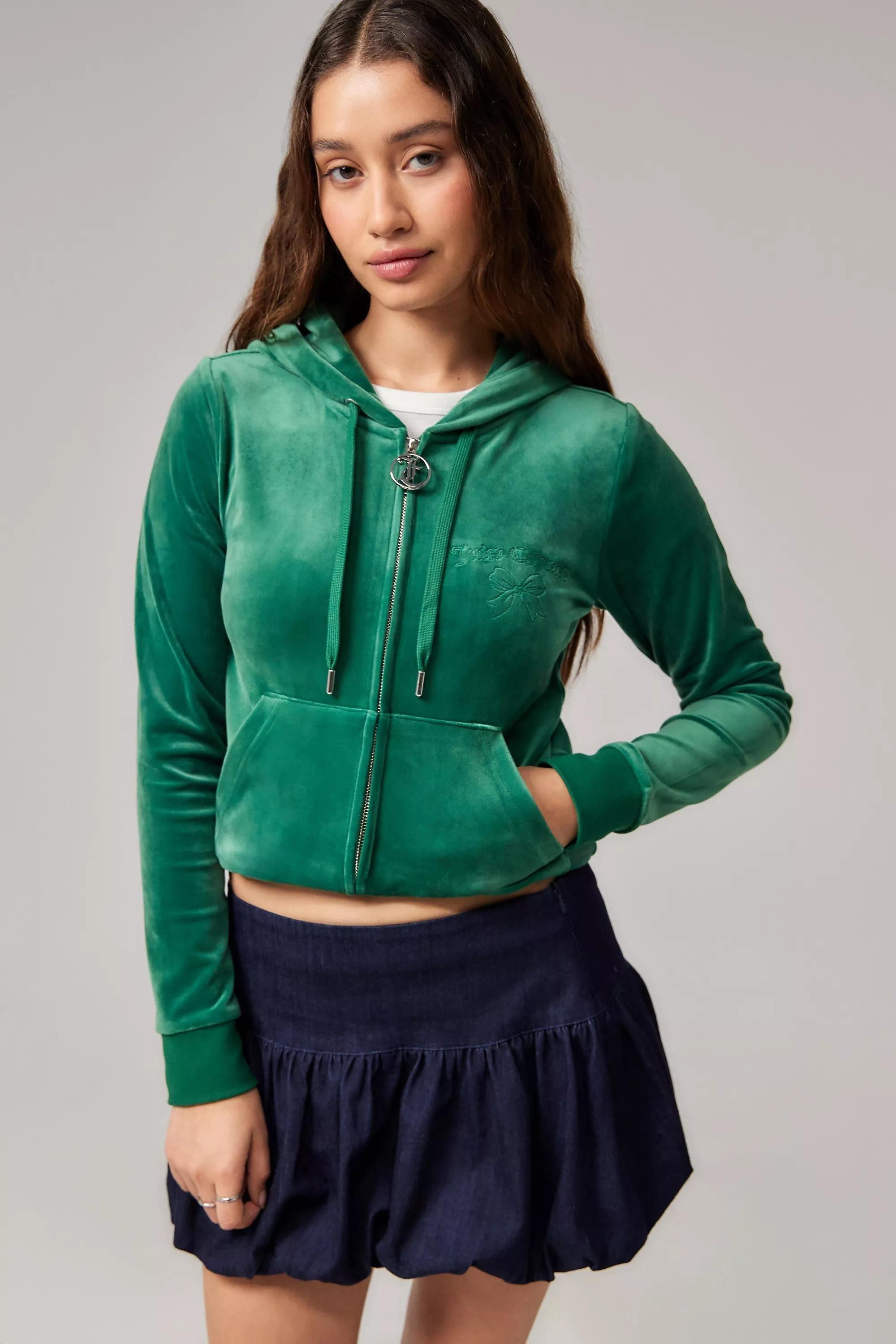 Green Juicy Couture Uo Detailed Hoodie, , large image number 2