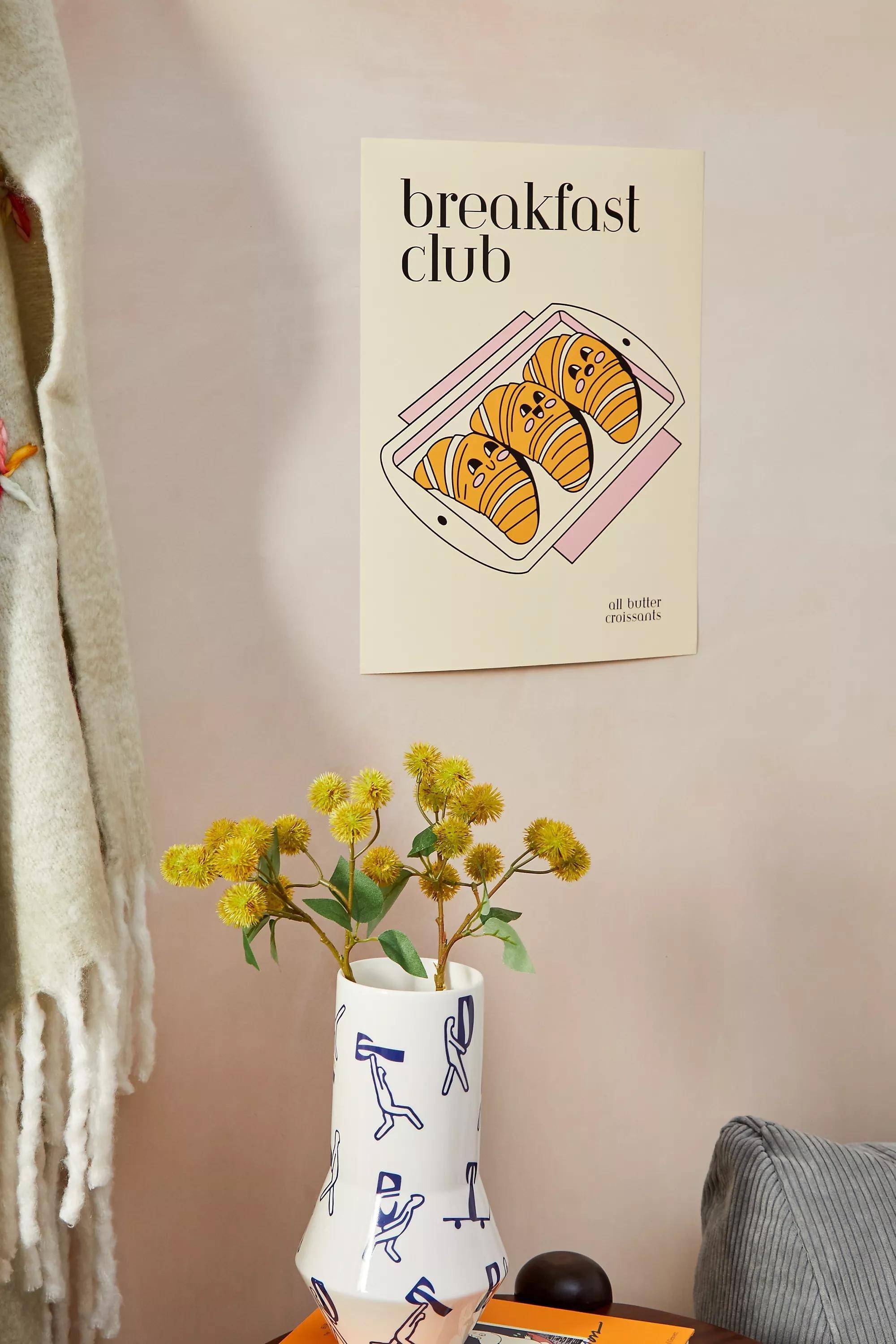 Multicolour Cactus Tree Breakfast Club 30X40 Wall Art Print, ASSORT, large image number 0