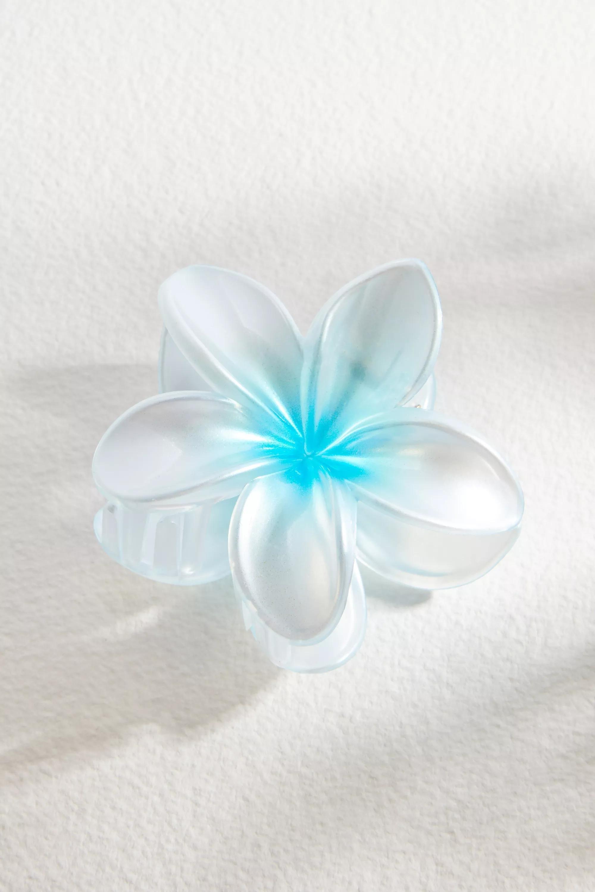 Blue Tropical Flower Claw Clip, BLUE, large image number 0