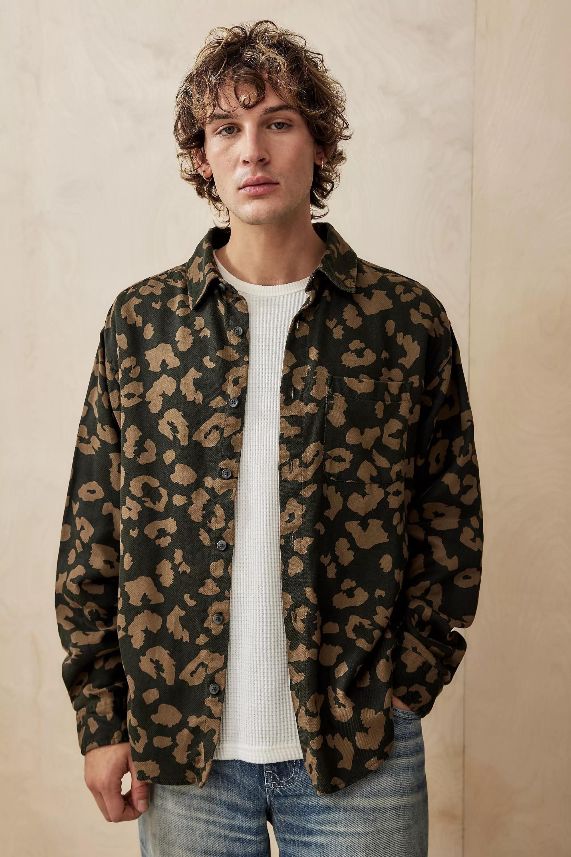Multicolour UO Leopard Print Overshirt, , large image number 2