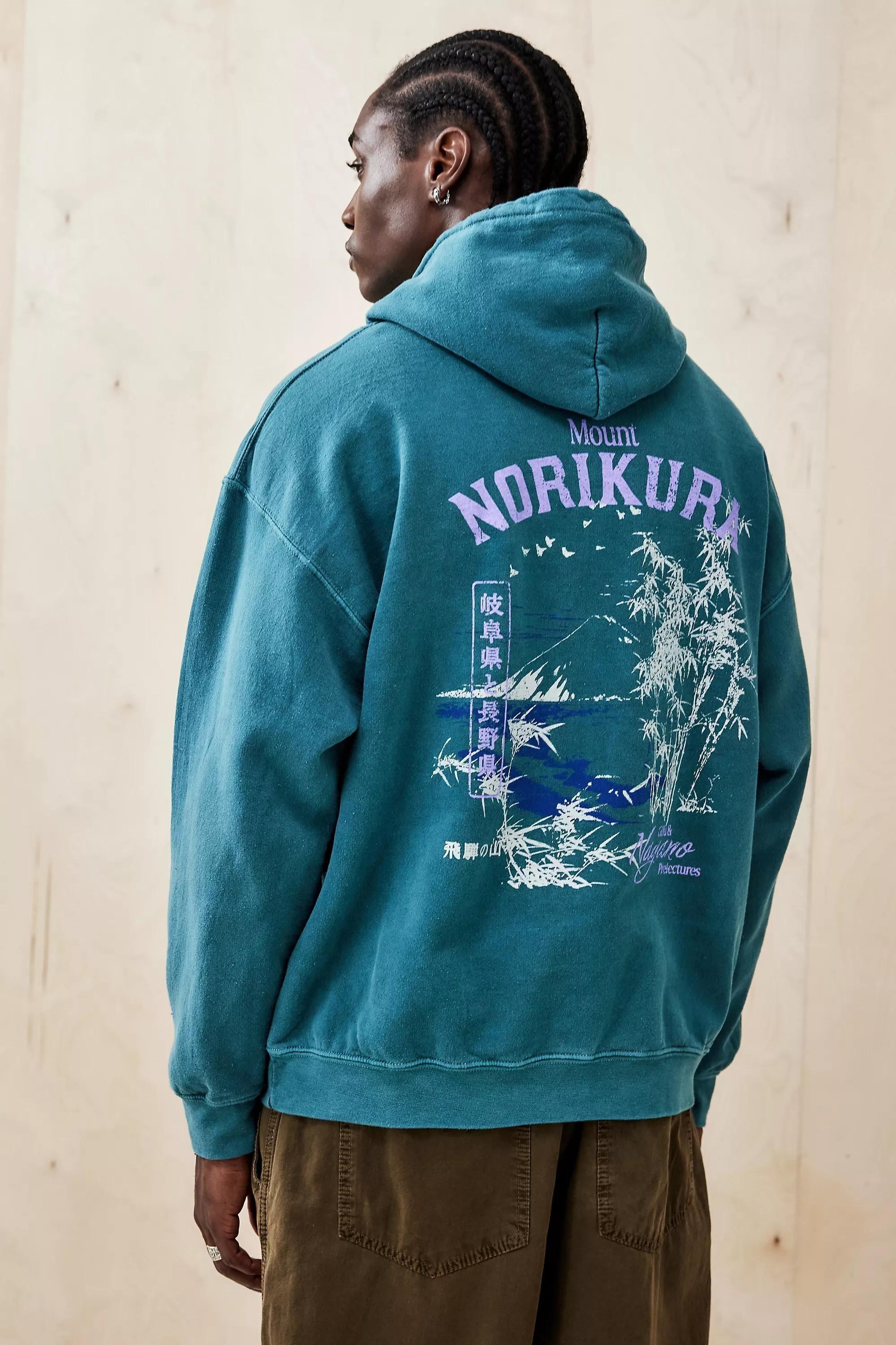 Blue Uo Teal Norikuri Hoodie, , large image number 0