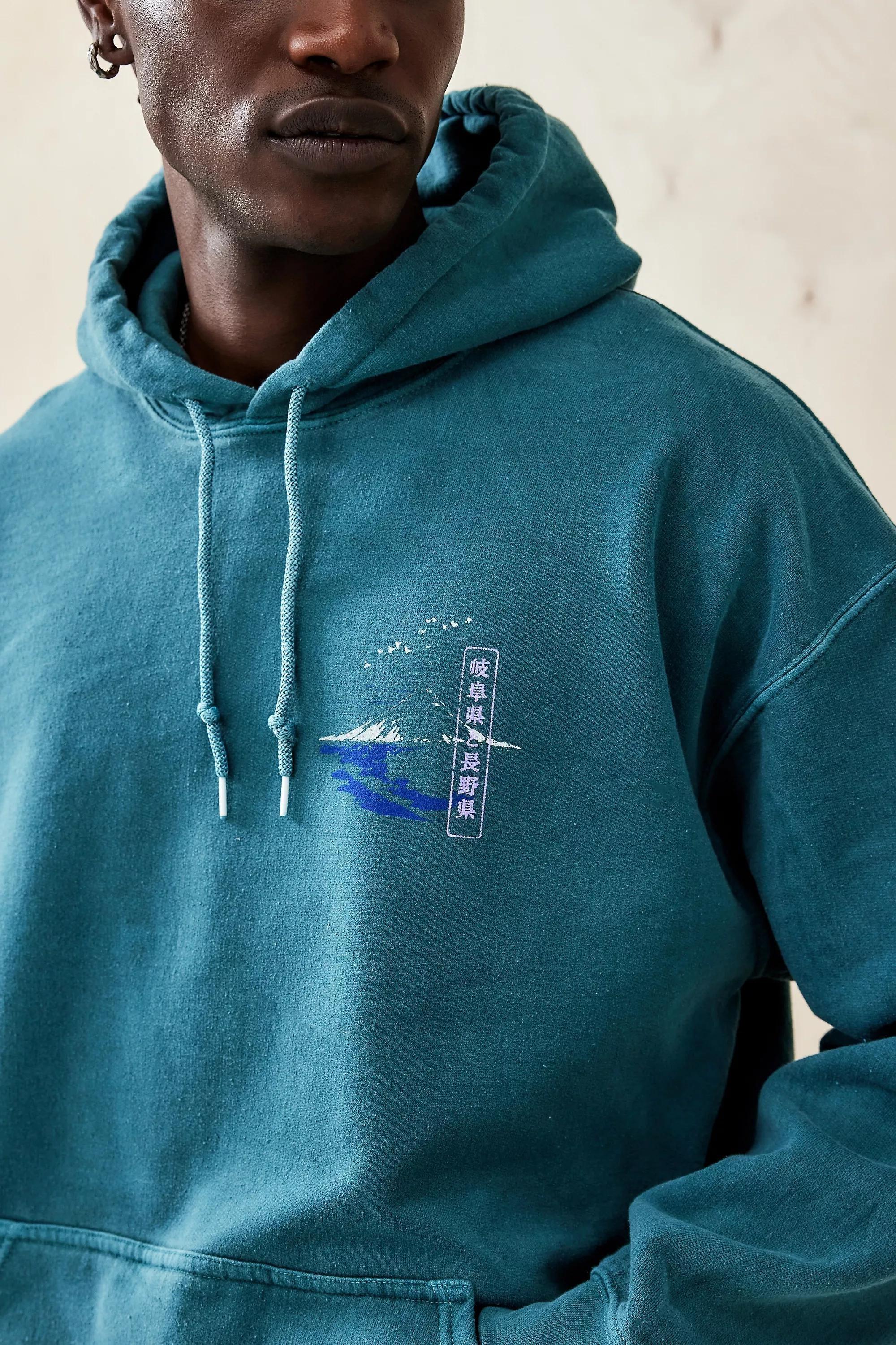 Blue Uo Teal Norikuri Hoodie, , large image number 3