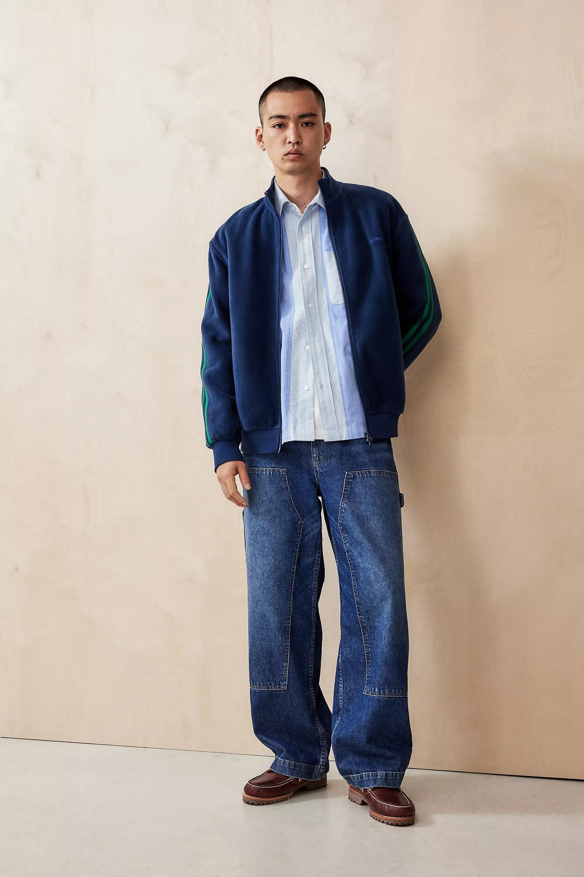 Navy Iets Frans... Taped Fleece Track Top, , large image number 2