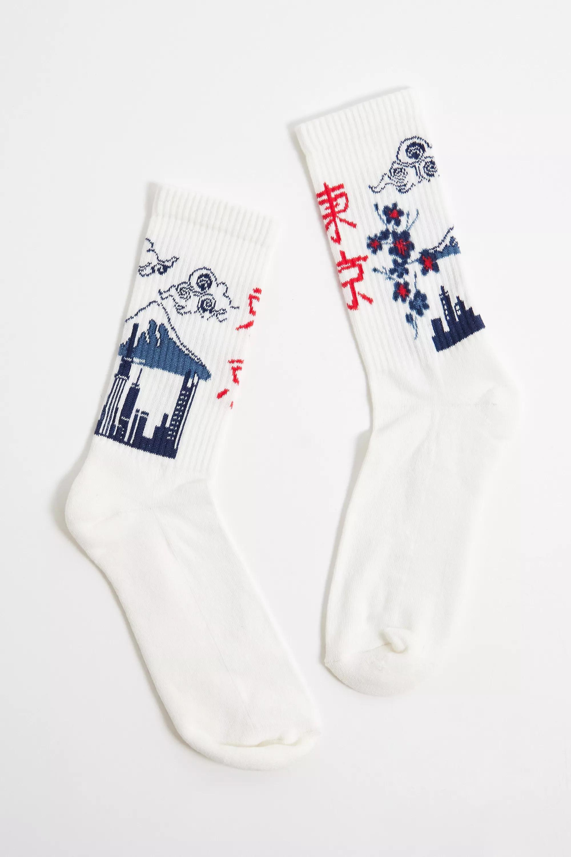Cream Blossom Tree Socks, IVRY, large image number 0