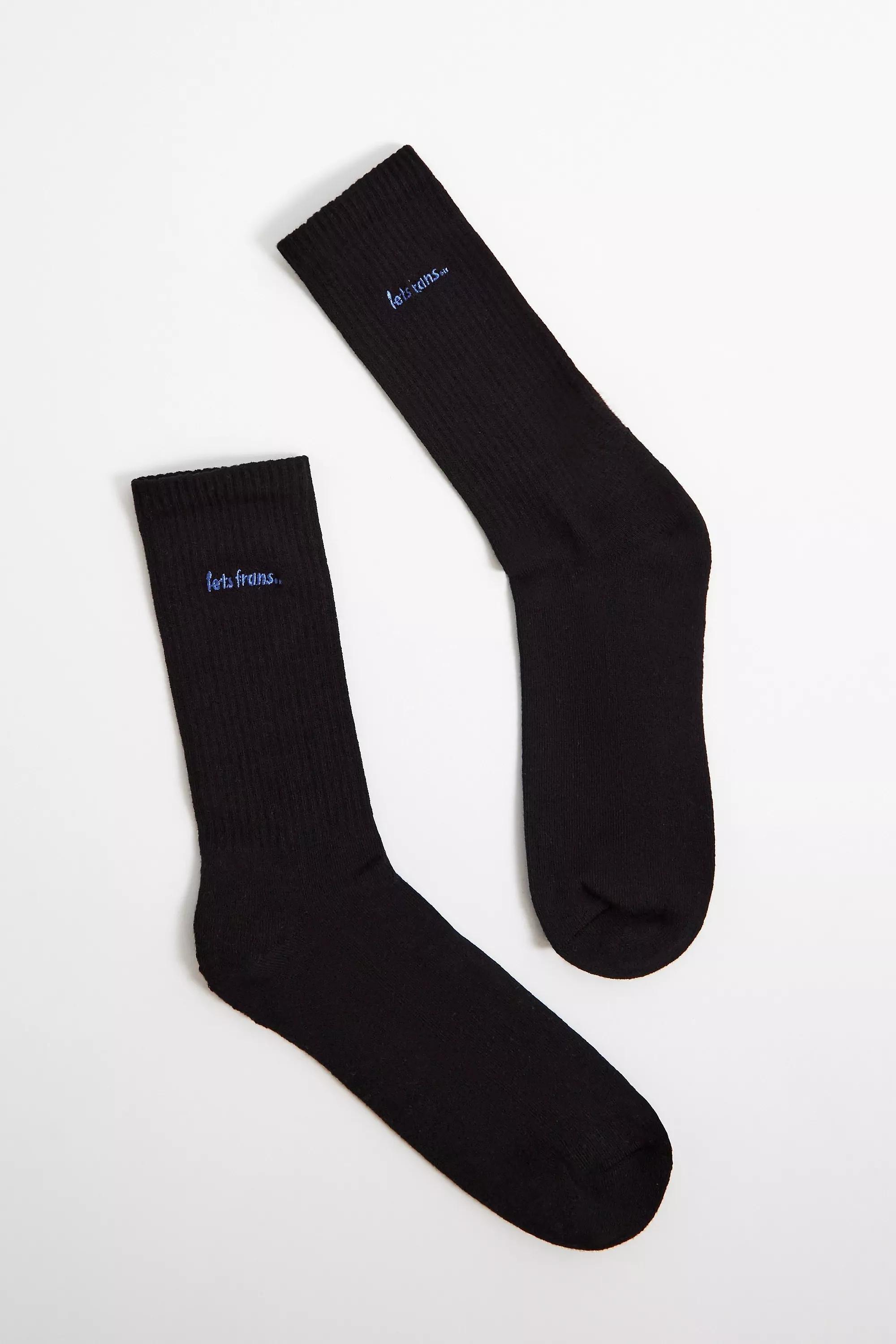 Black Iets Frans... Long Socks, BLK, medium