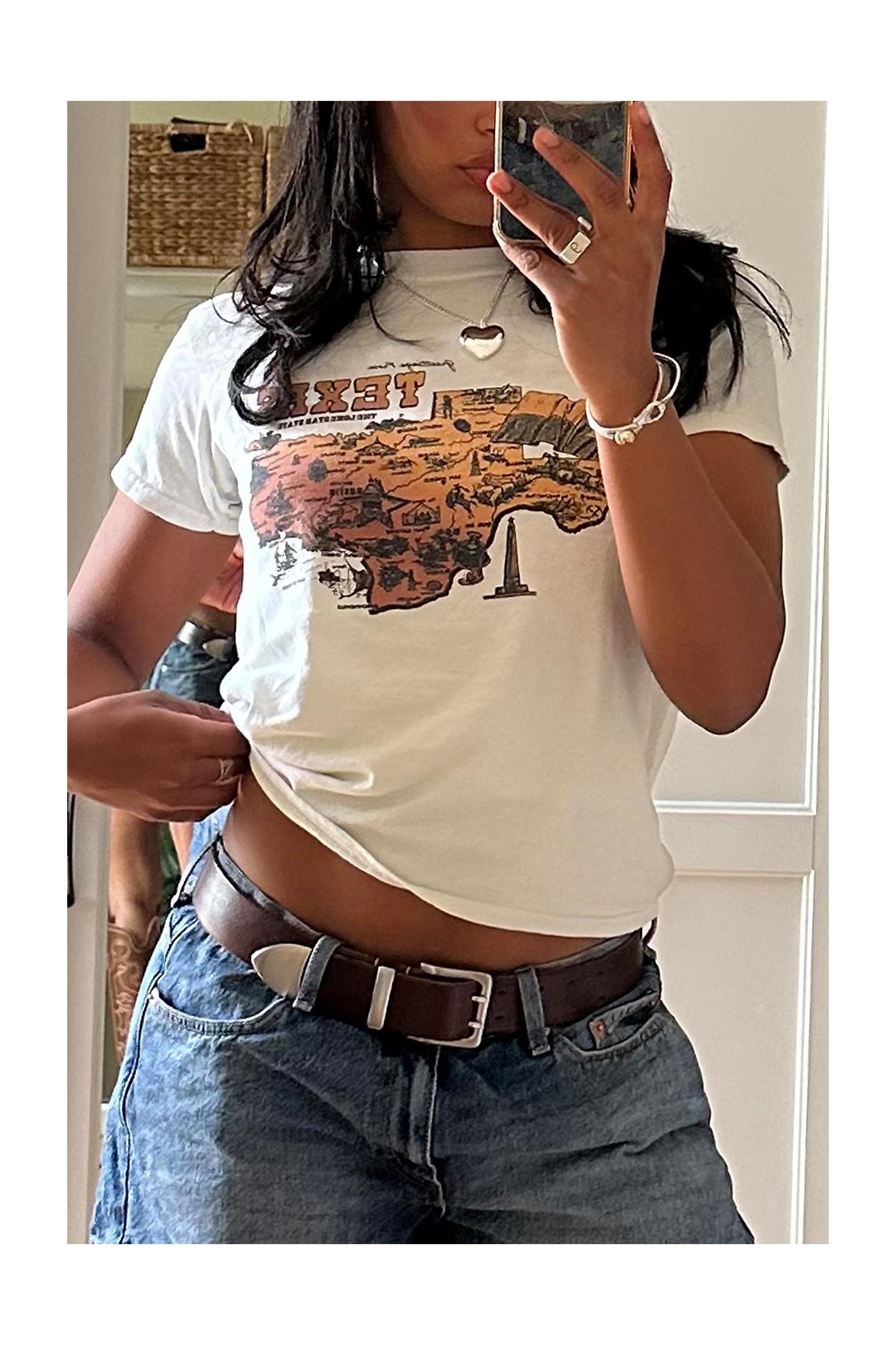 White Uo Texas Souvenir T-Shirt, , large image number 0