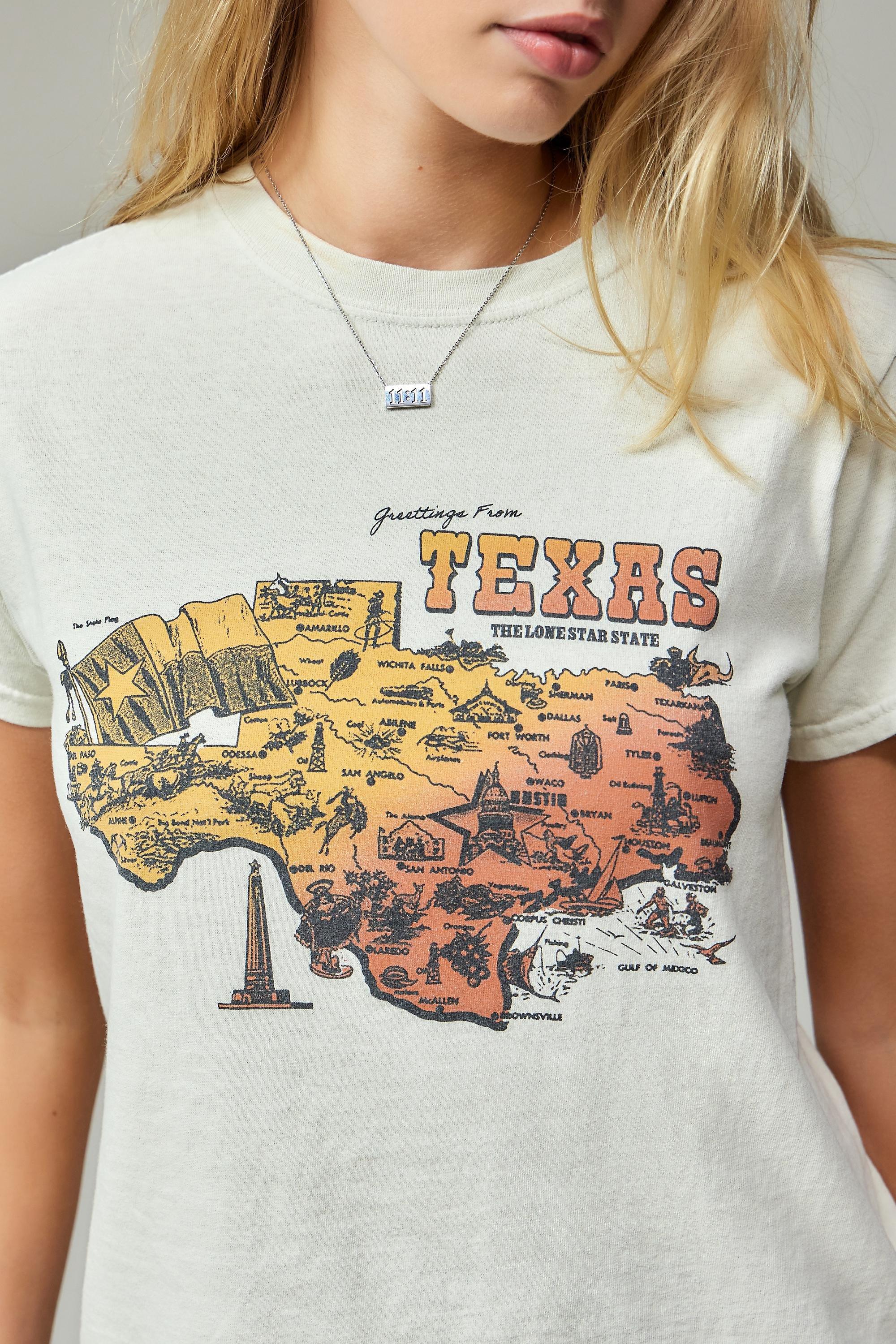 White Uo Texas Souvenir T-Shirt, , large image number 3