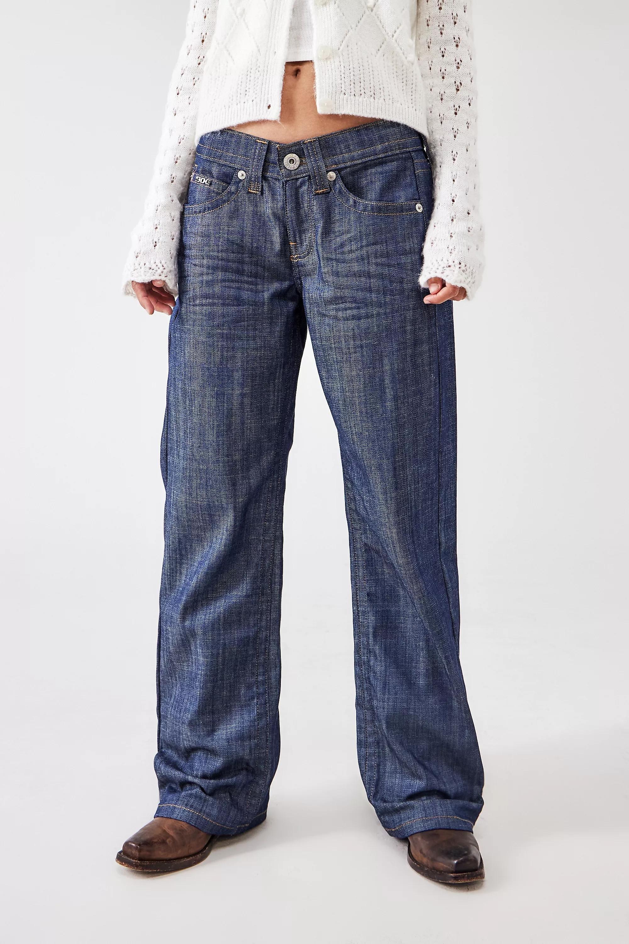 Blue Bdg Kayla Lowrider Raw Jeans, , large image number 0
