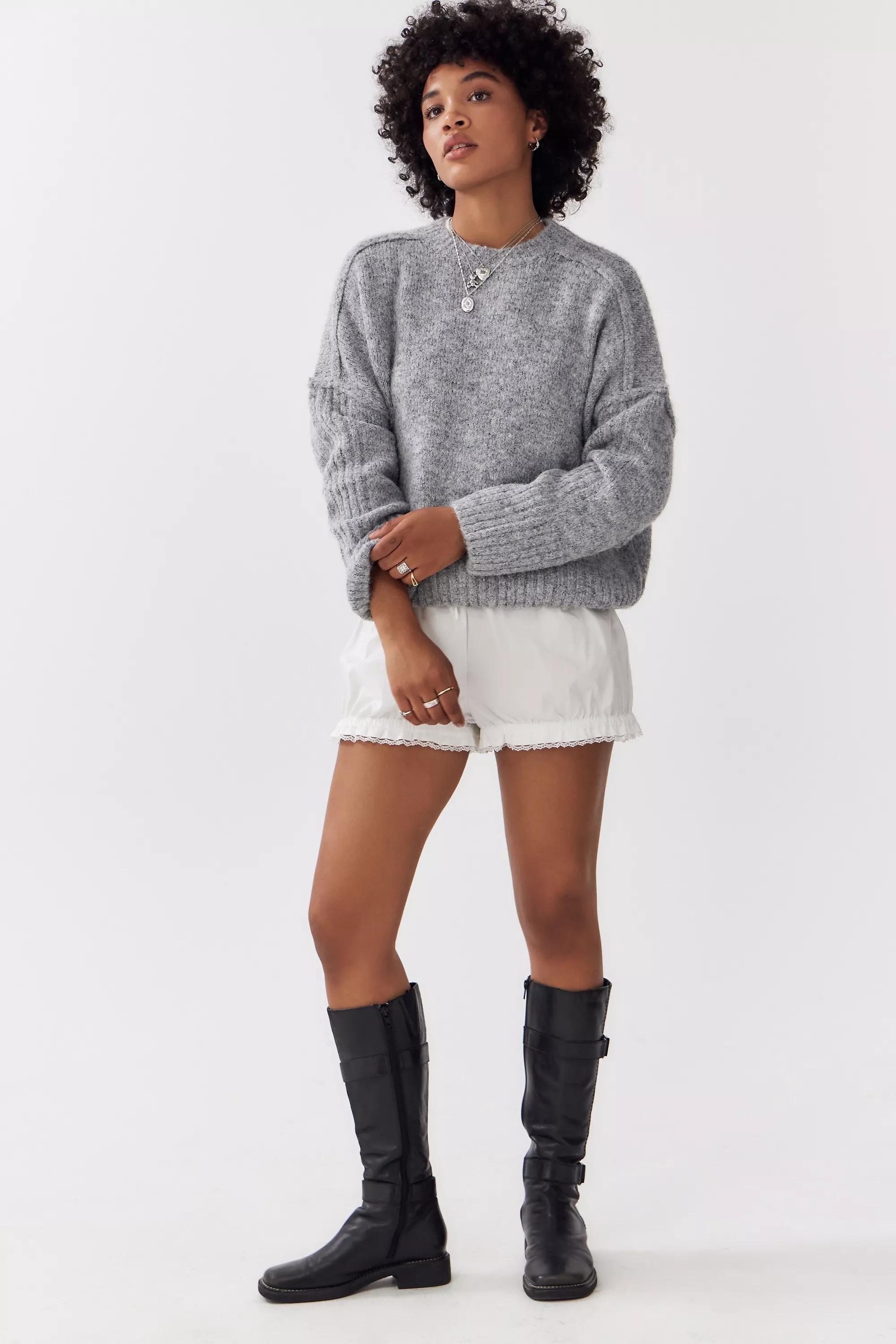 Grey Uo Oslo Lofty Knit Jumper, , large image number 2