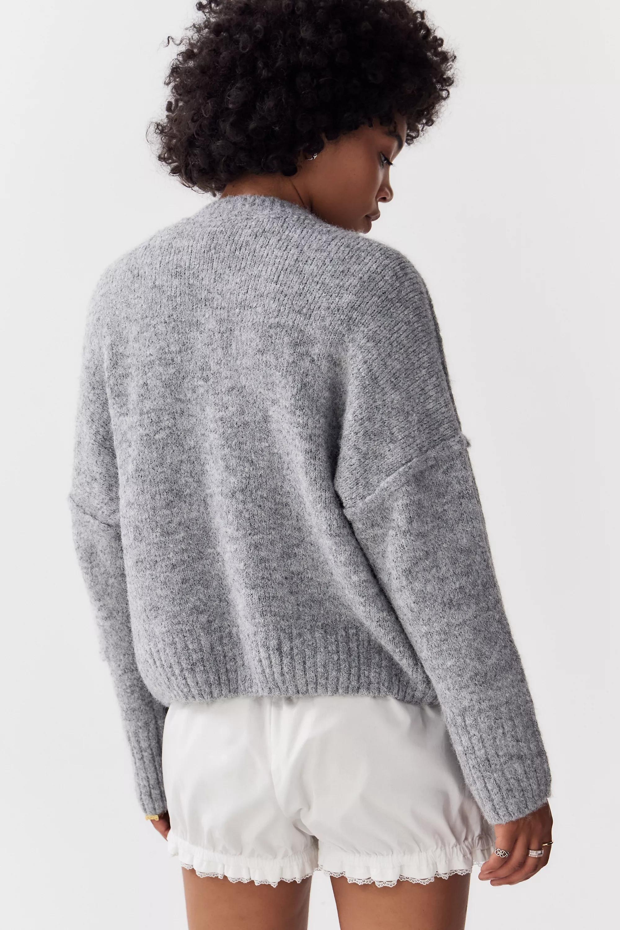 Grey Uo Oslo Lofty Knit Jumper, , large image number 4