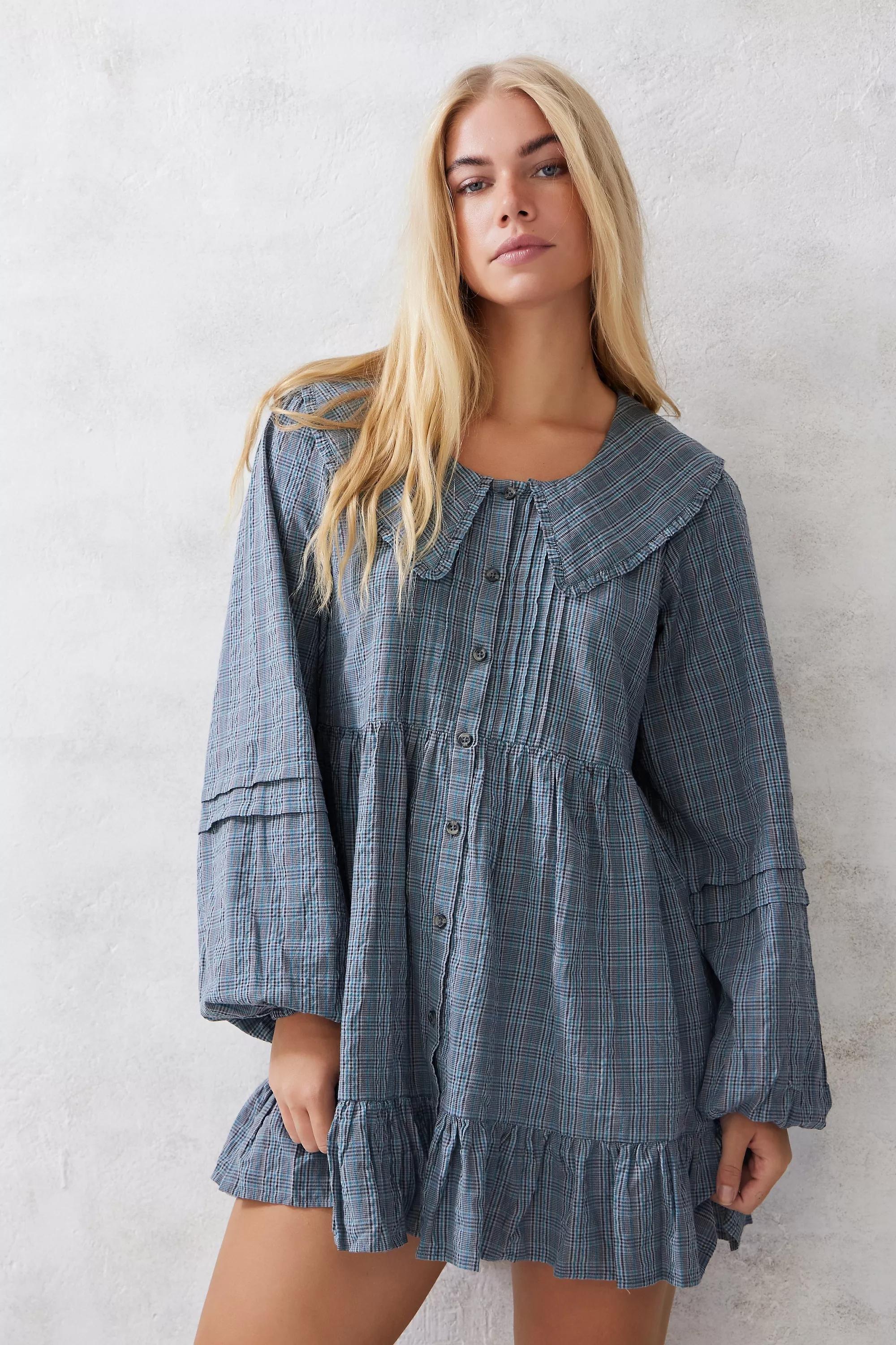 Blue Kimchi Blue Eydie Check Mini Dress, , large image number 0
