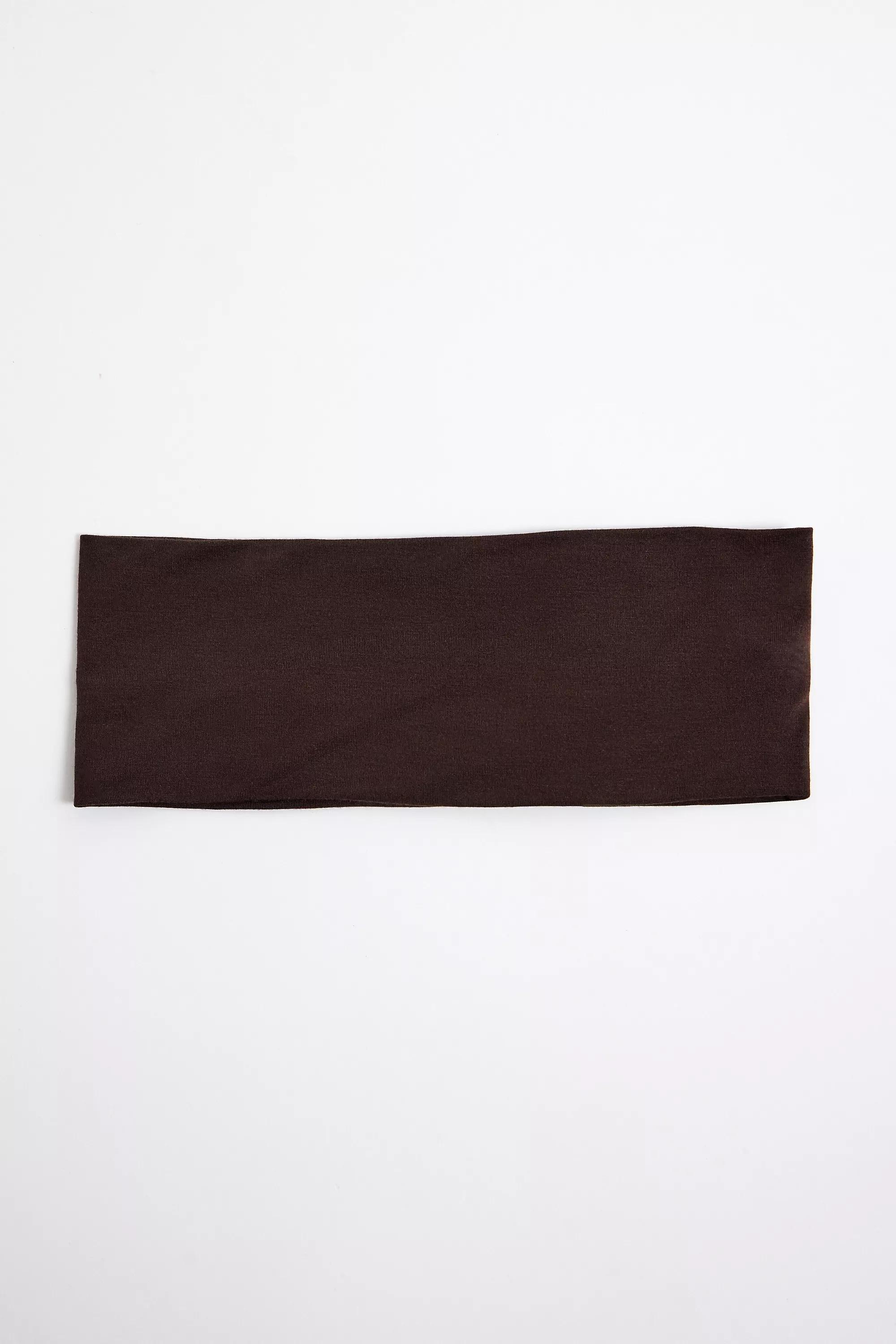 Brown Wide Plain Headband, CHOC, large image number 0