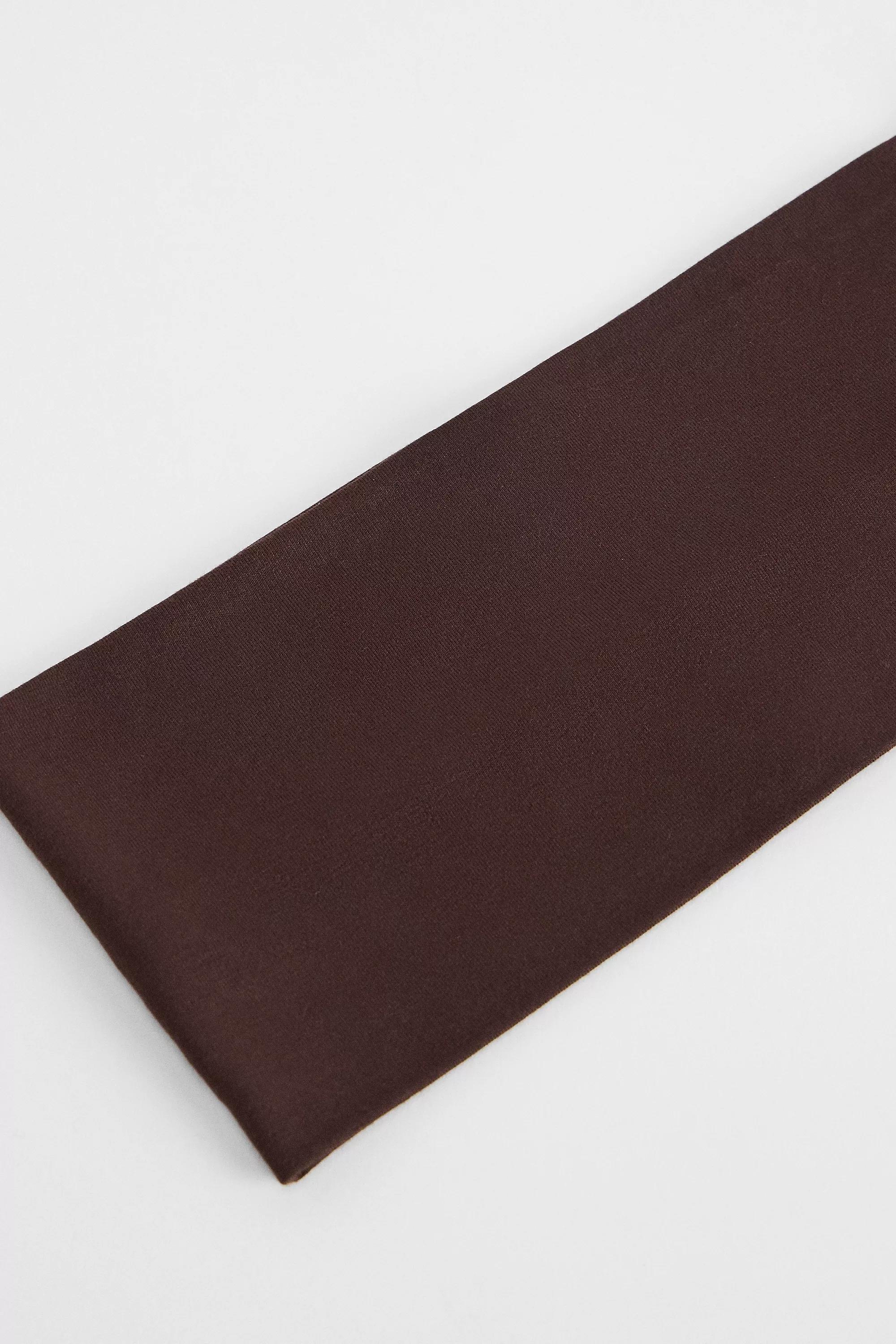 Brown Wide Plain Headband, CHOC, large image number 2