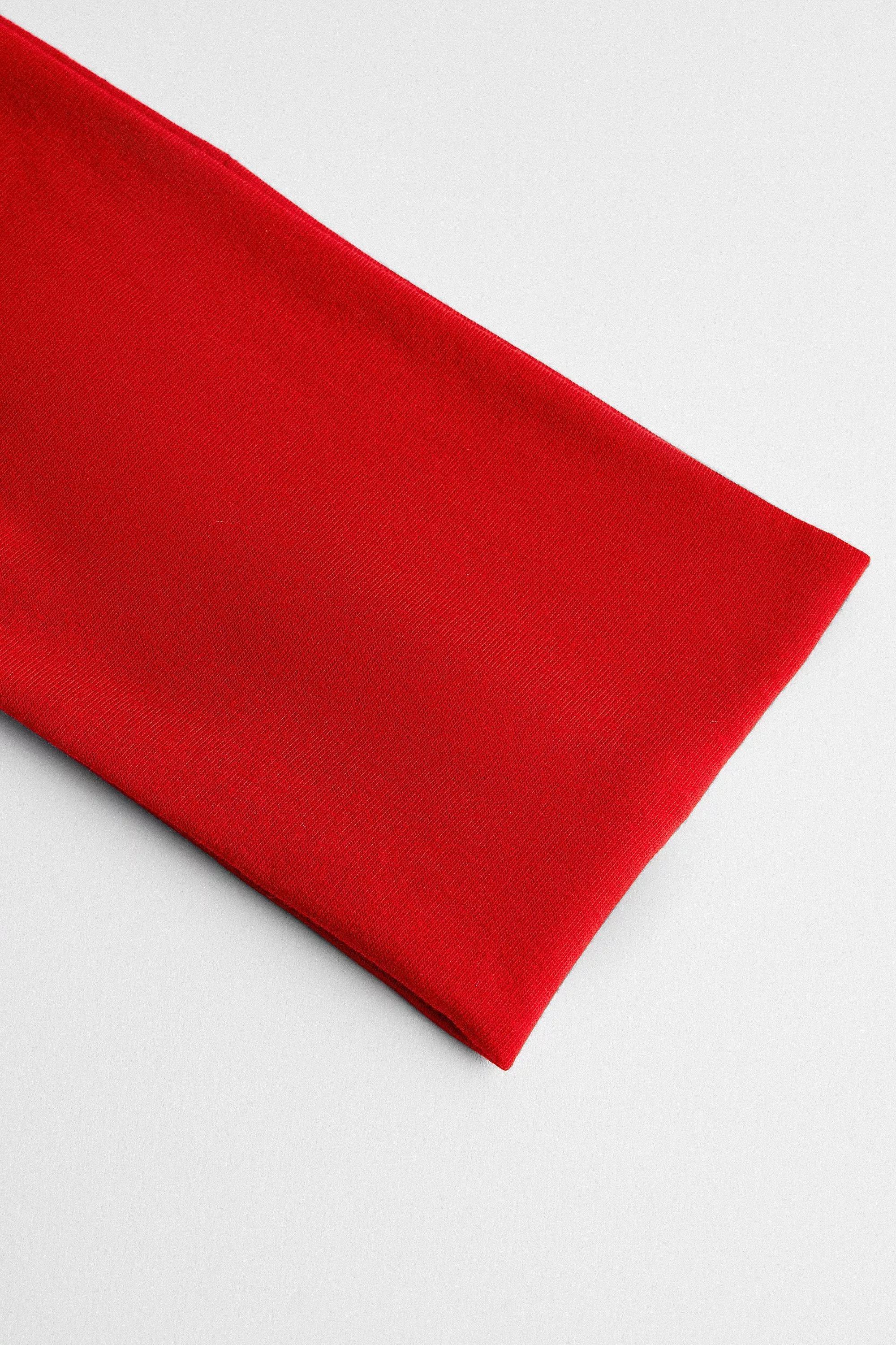 Red Wide Plain Headband, RED, large image number 2