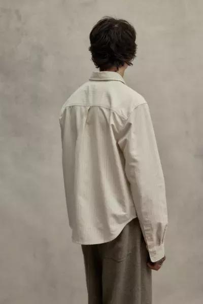 Beige Loom White Stripe Shirt, , large image number 6