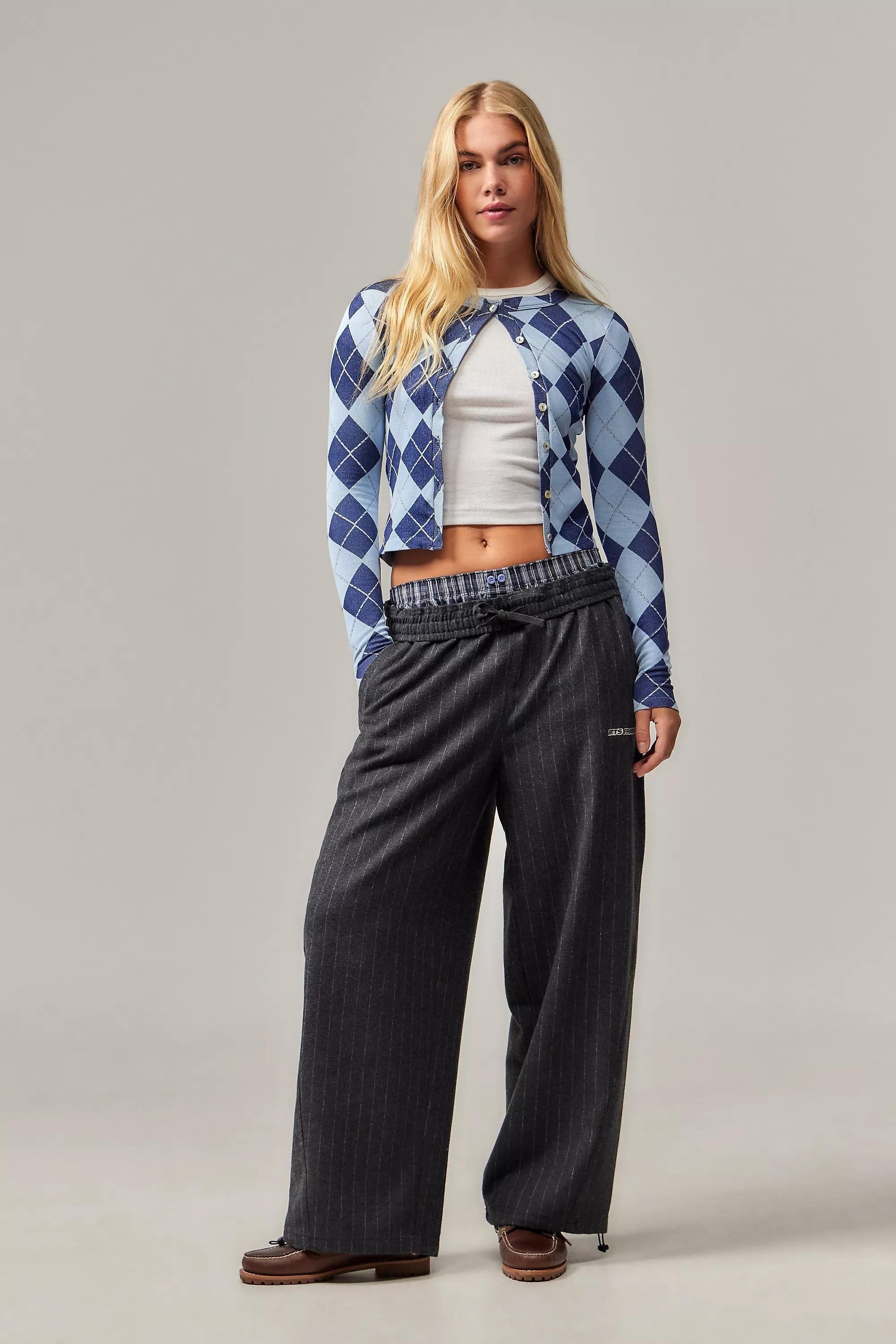 Blue Iets Frans... Long Sleeve Argyle Cardigan, , large image number 2
