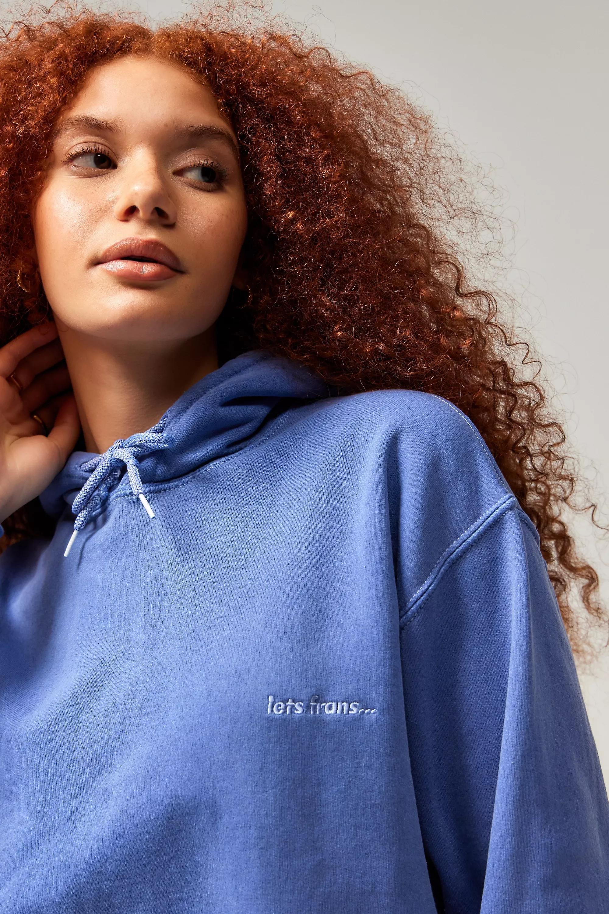 Blue UO Iets Frans... Hoodie, , large image number 3