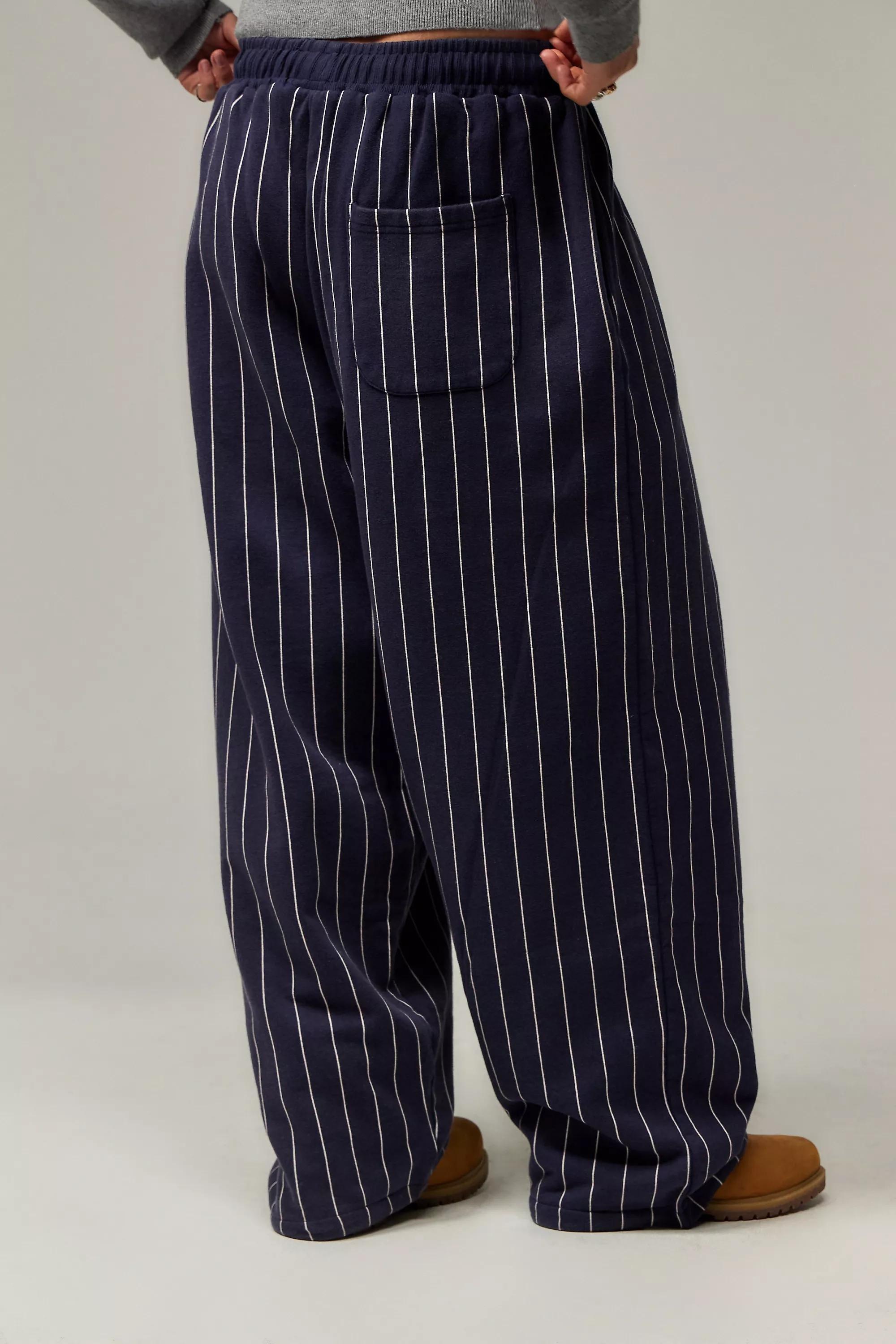 Navy Iets Frans... Pinstripe Harri Baggy Joggers, , large image number 3