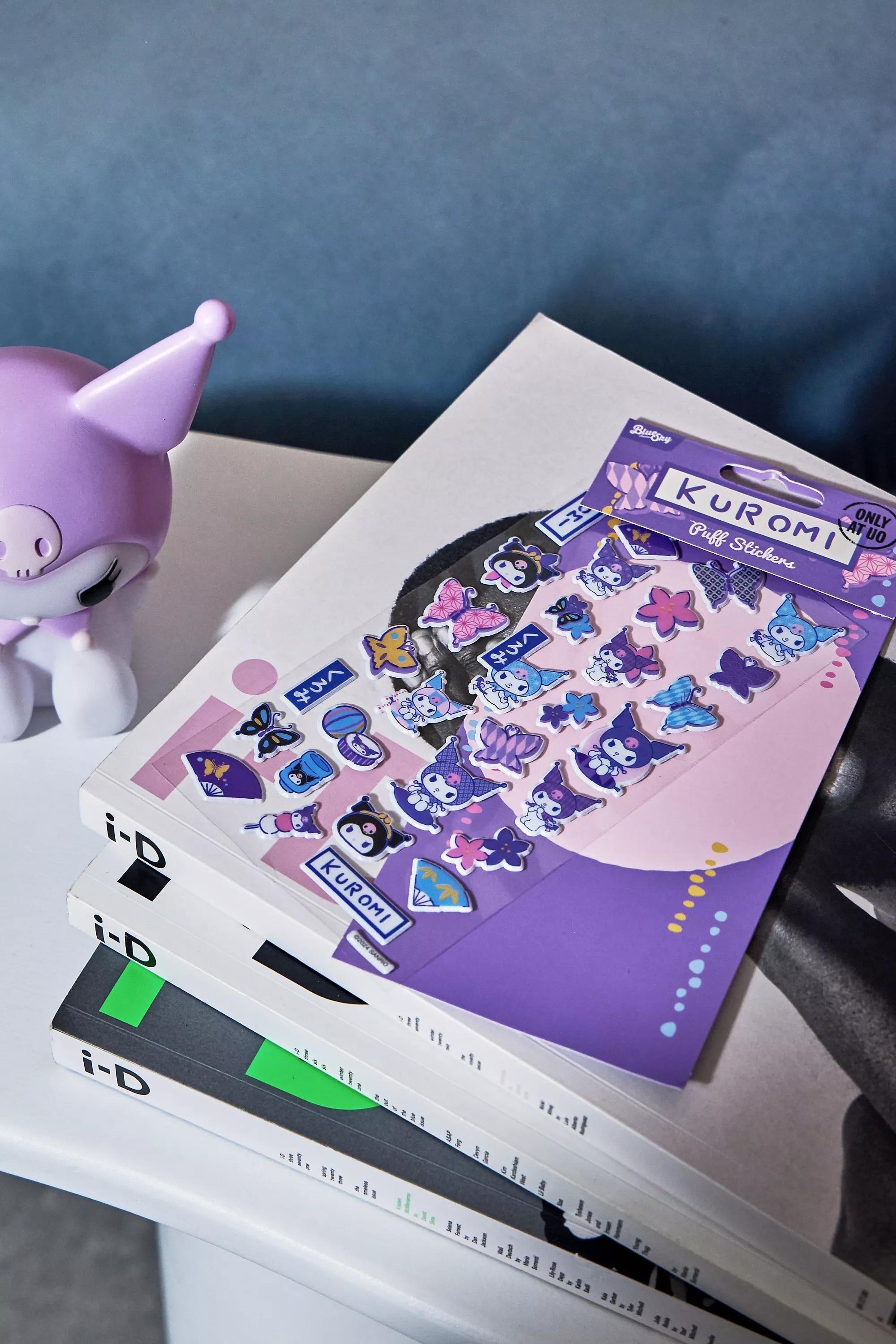 Purple Uo Exclusive Kuromi Puff Stickers, LILAC, large image number 0