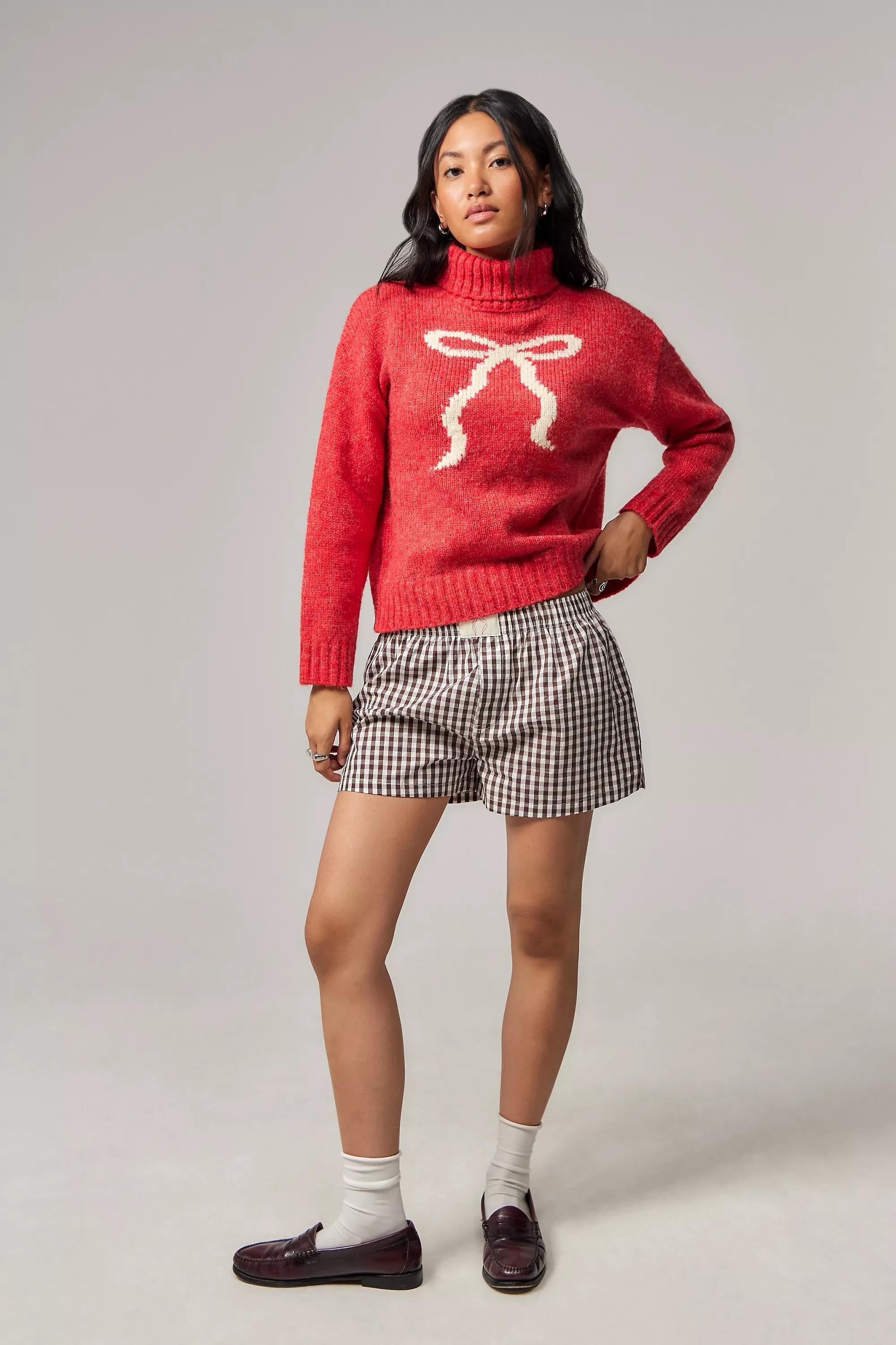 Red Kiss The Sky Uo Exclusive Devon Bow Knit Jumper, , large image number 2
