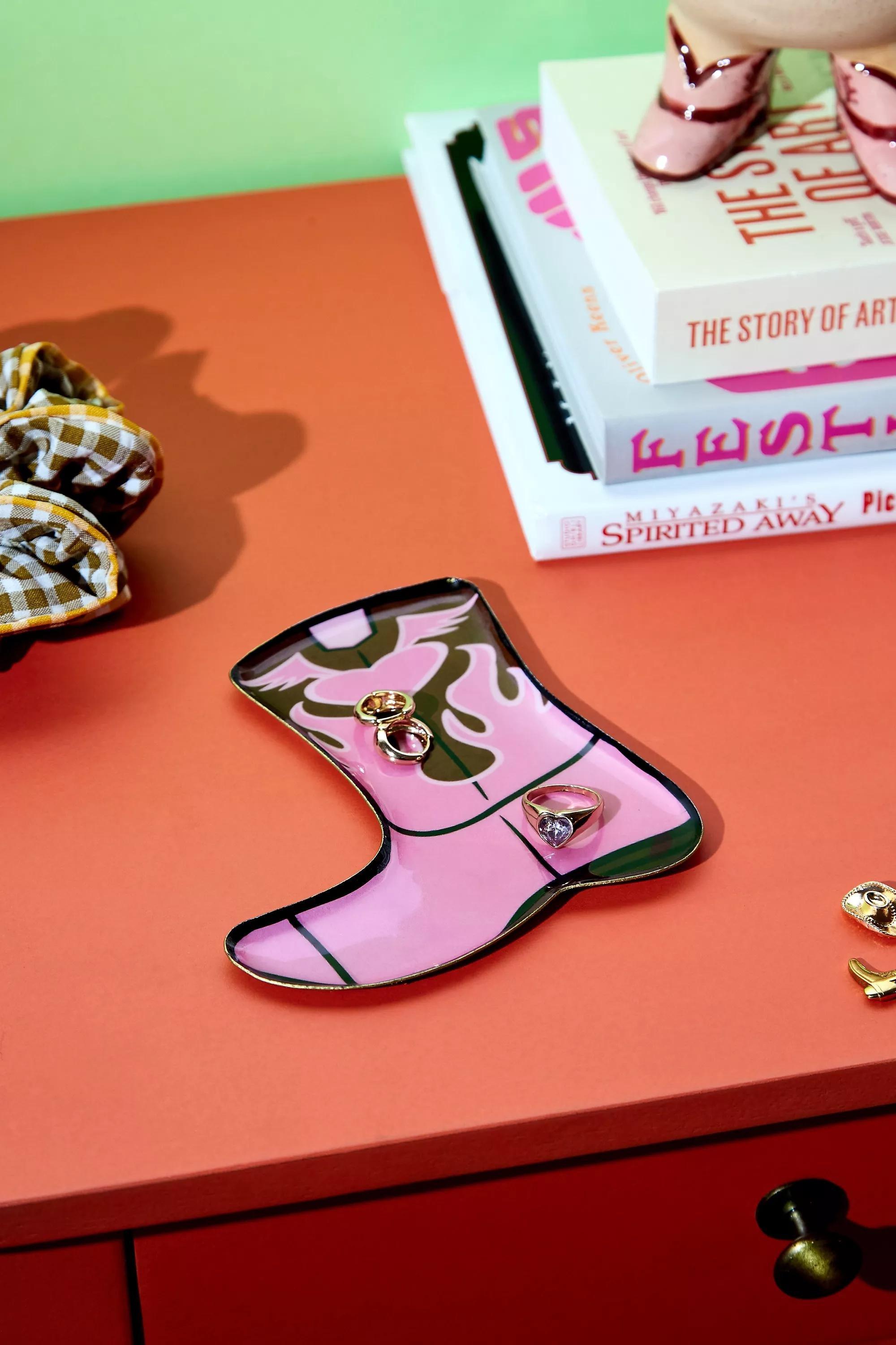 Pink Western Boot Jewelry Tray, BRN, large image number 0