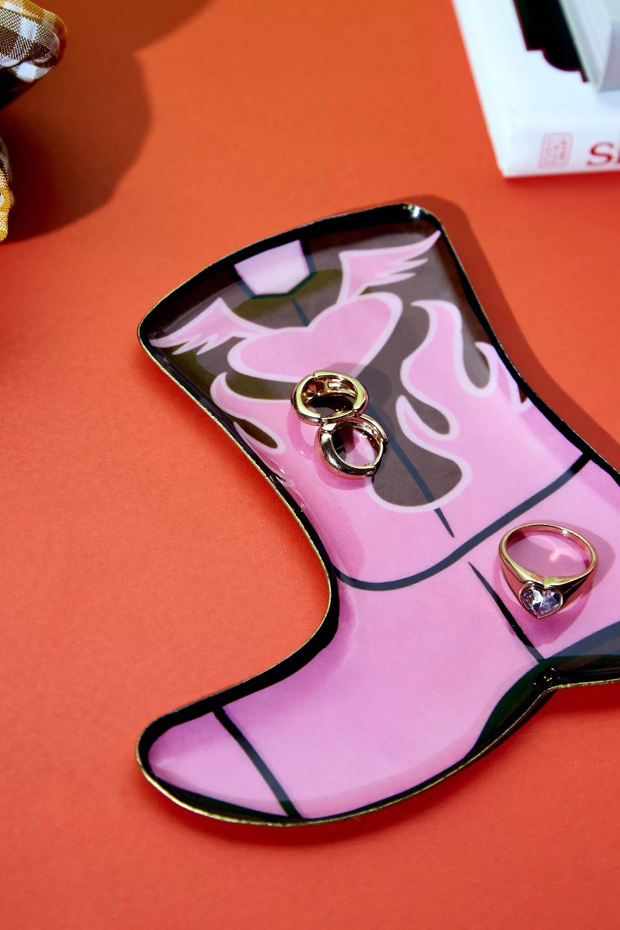 Pink Western Boot Jewelry Tray, BRN, large image number 1