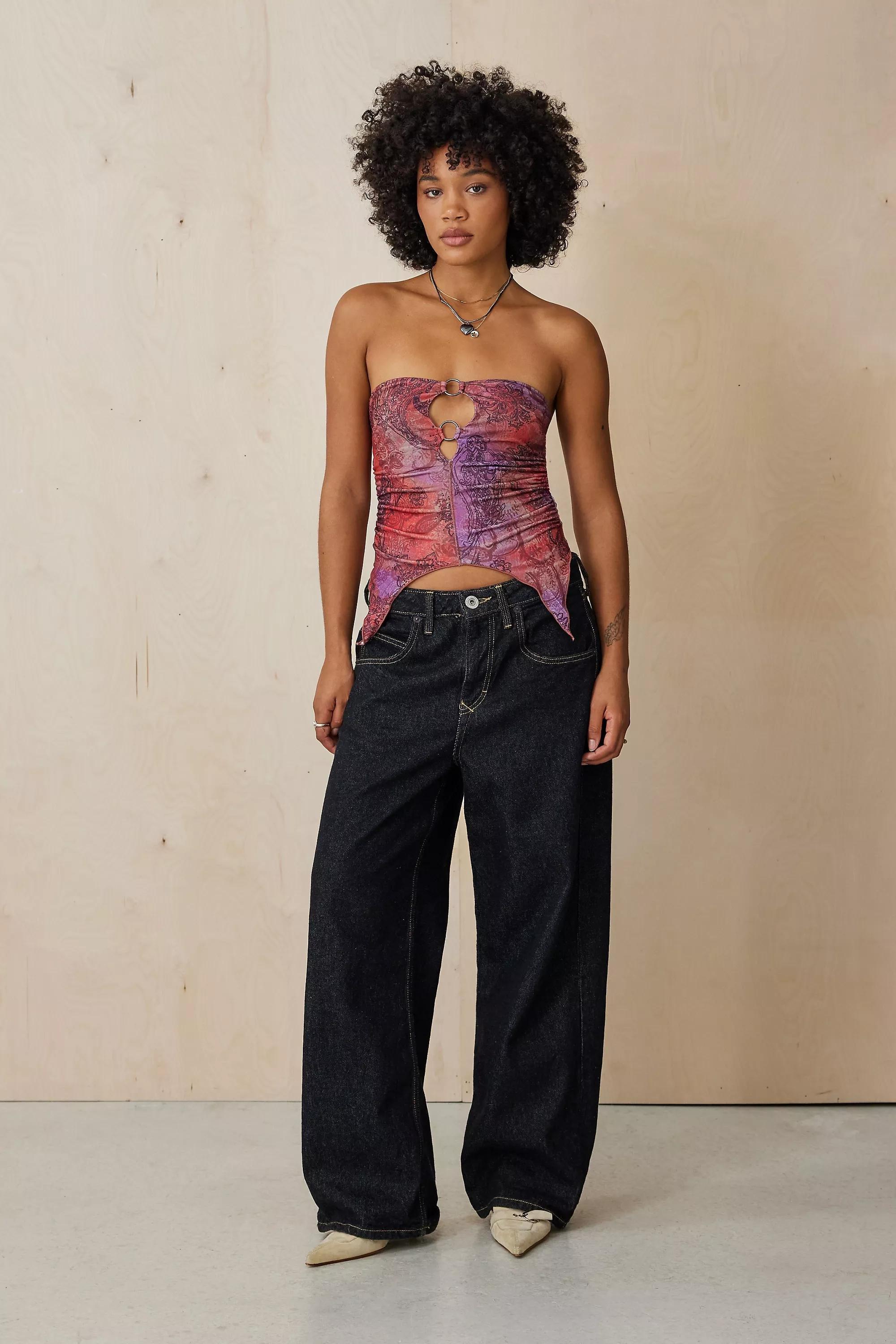 Purple Uo Caprice Paisley Tube Top, , large image number 2