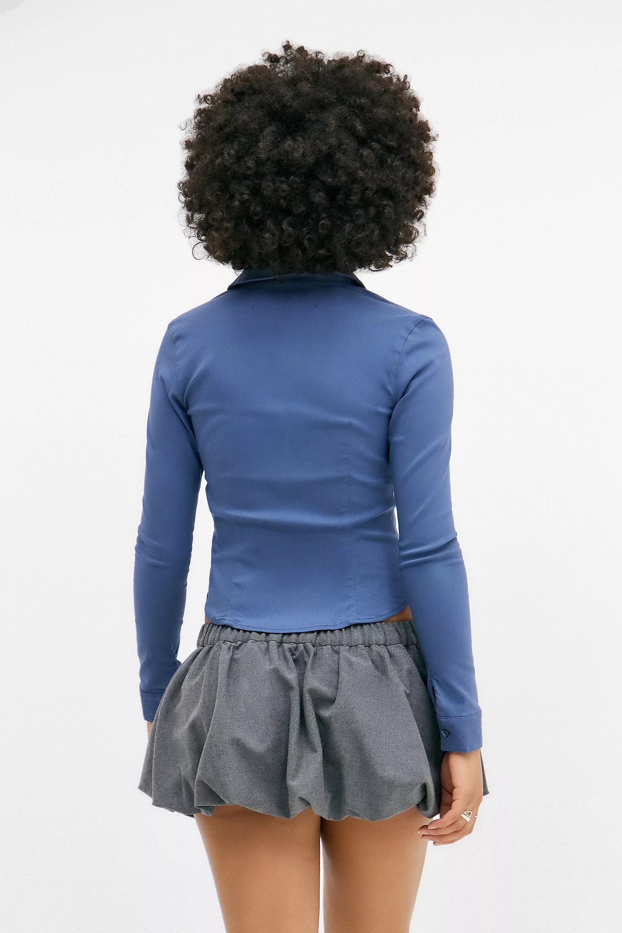 Blue Silence + Noise Hailey Zip Through Shirt, , large image number 3