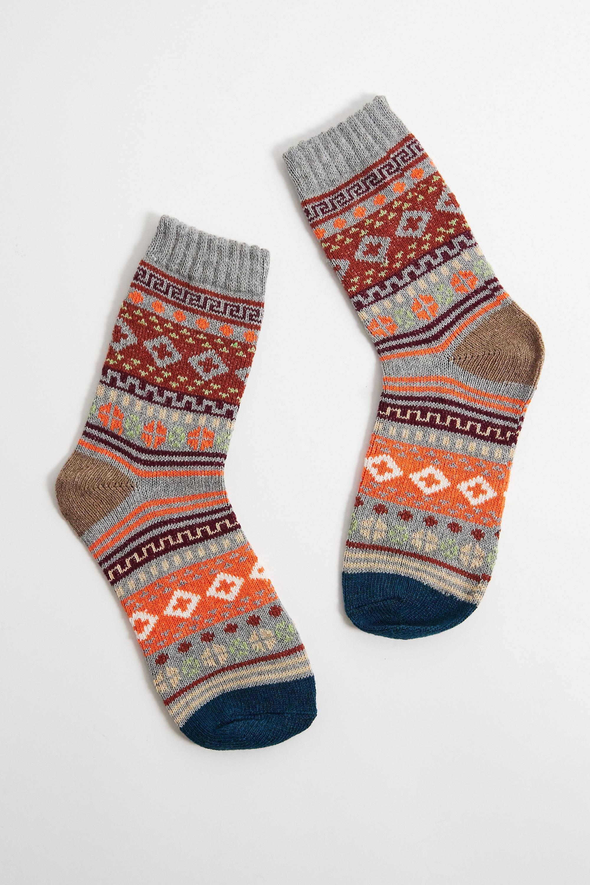 Grey Out From Under Fair Isle Socks, GREY, large image number 1