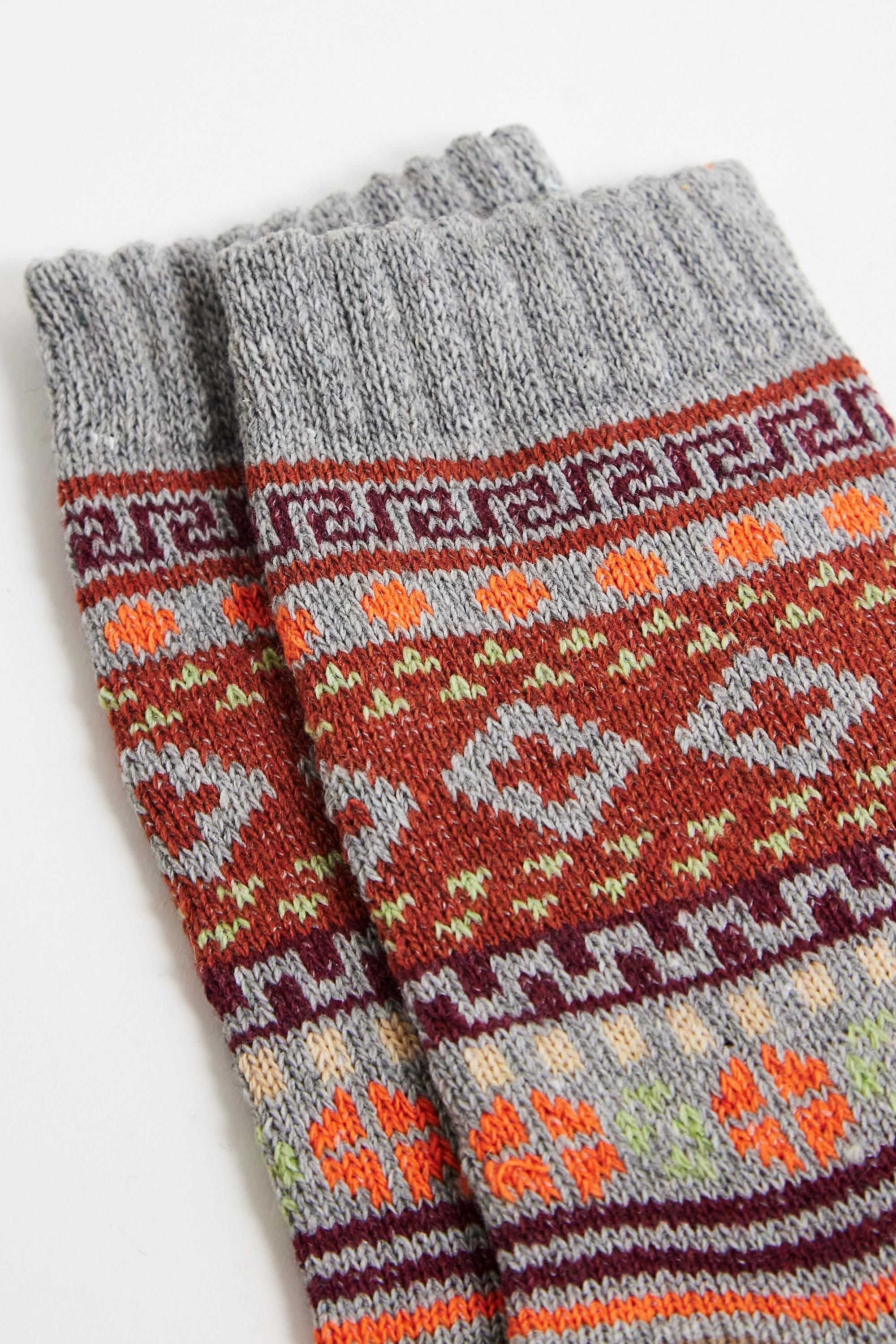Grey Out From Under Fair Isle Socks, GREY, large image number 2