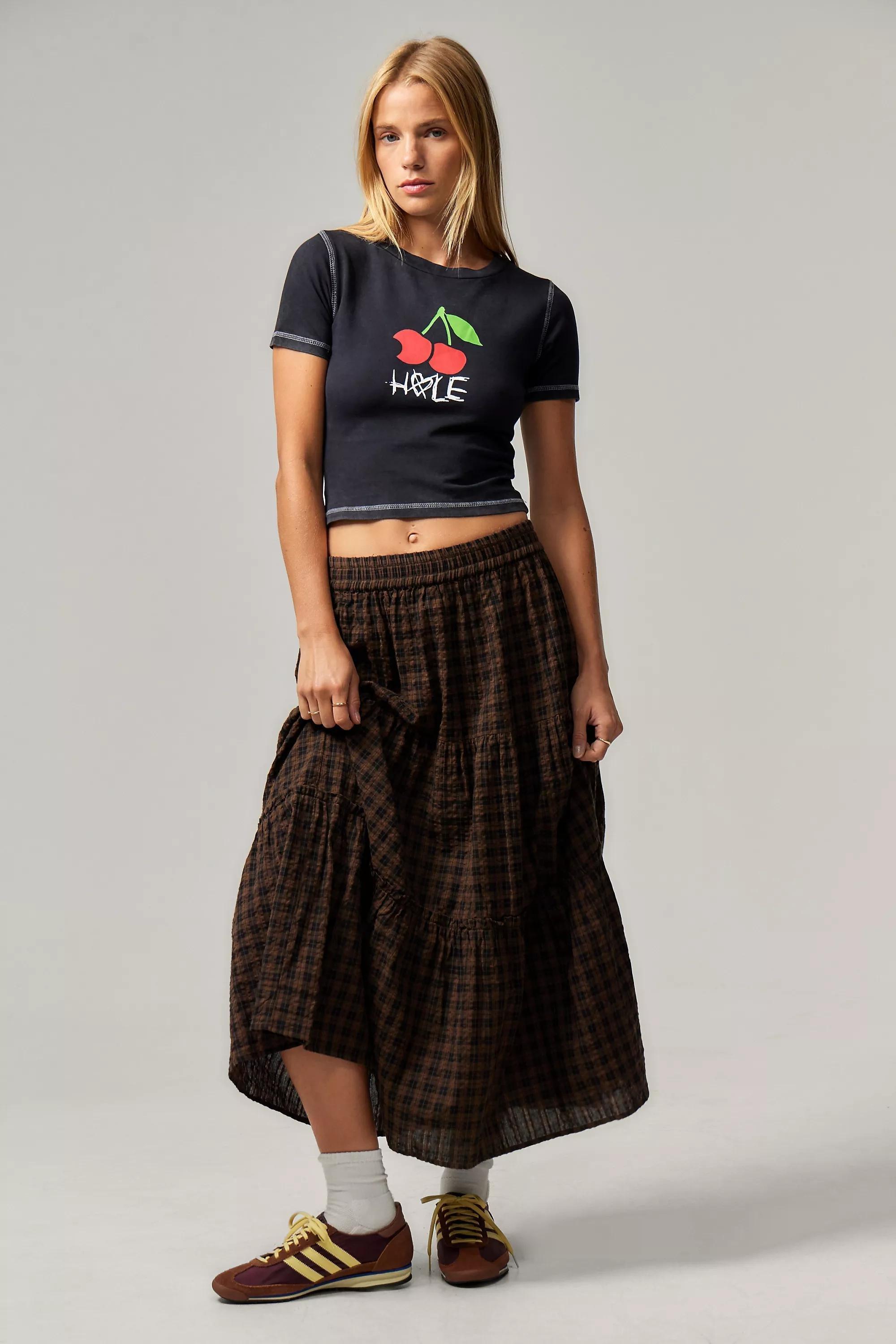 Black Daisy Street Hole Cherry T-Shirt, , large image number 1