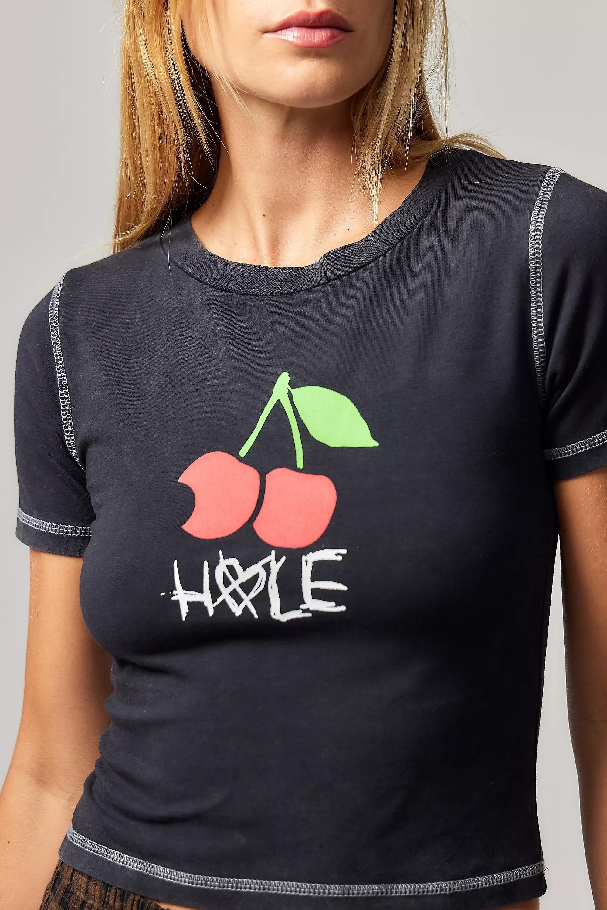 Black Daisy Street Hole Cherry T-Shirt, , large image number 3