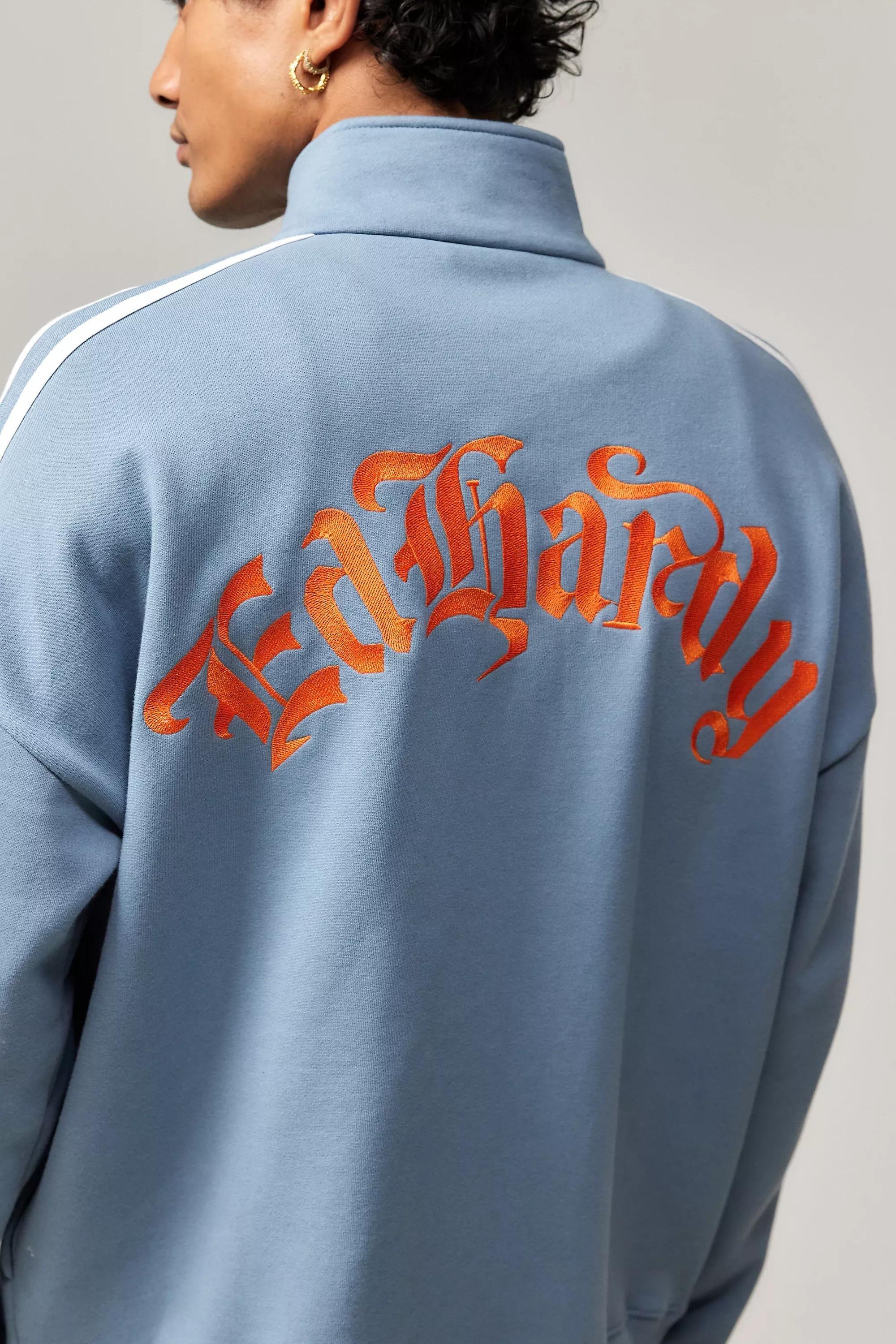 Blue Ed Hardy Uo Exclusive Tiger Track Top, , large image number 1