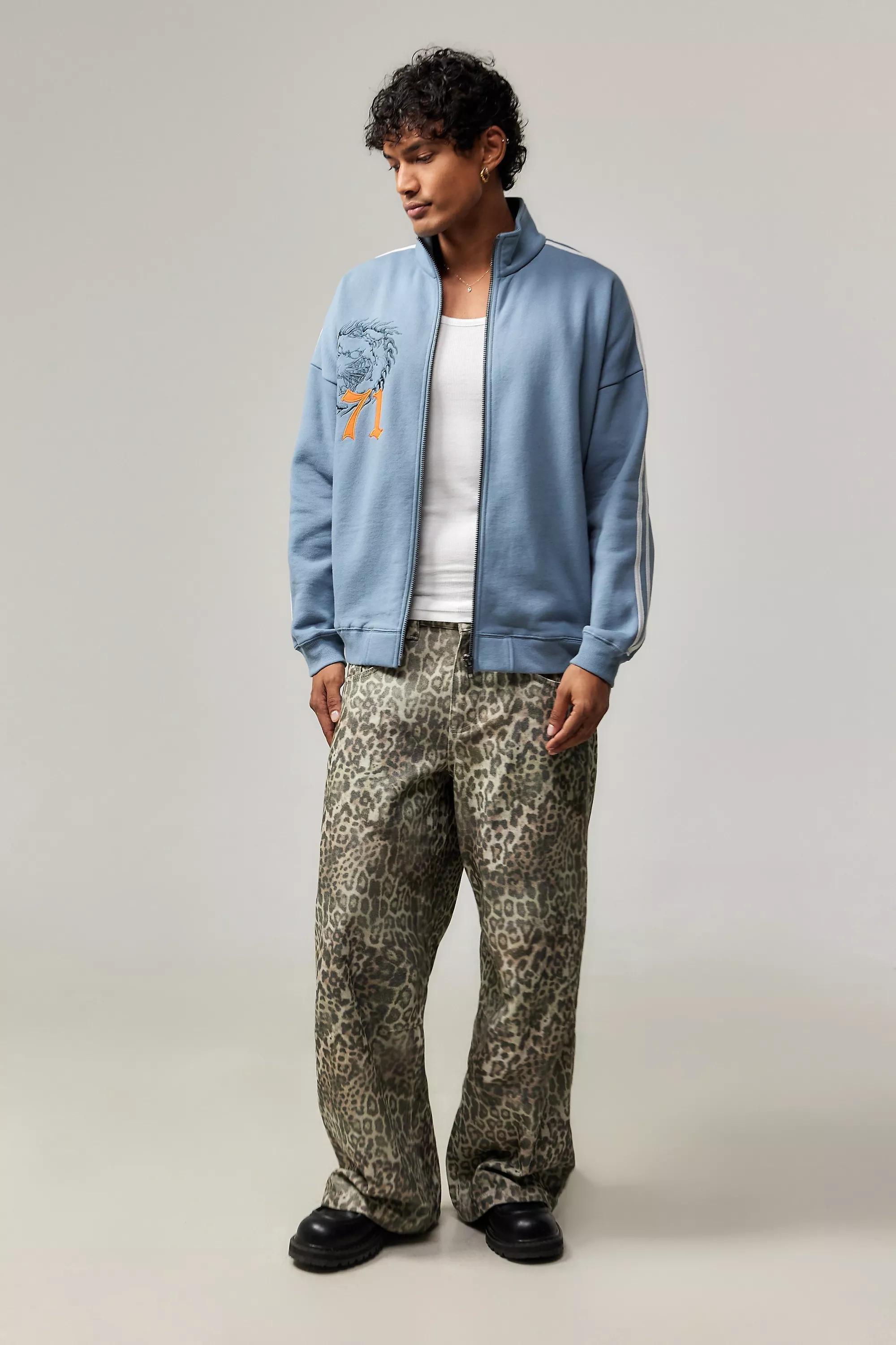 Blue Ed Hardy Uo Exclusive Tiger Track Top, , large image number 2