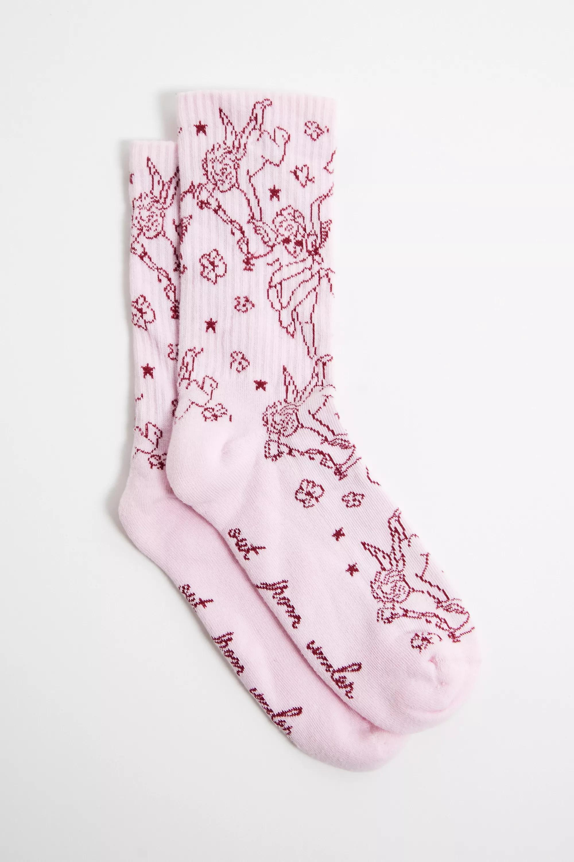 Pink Out From Under Cherub Socks, PINK, large image number 1