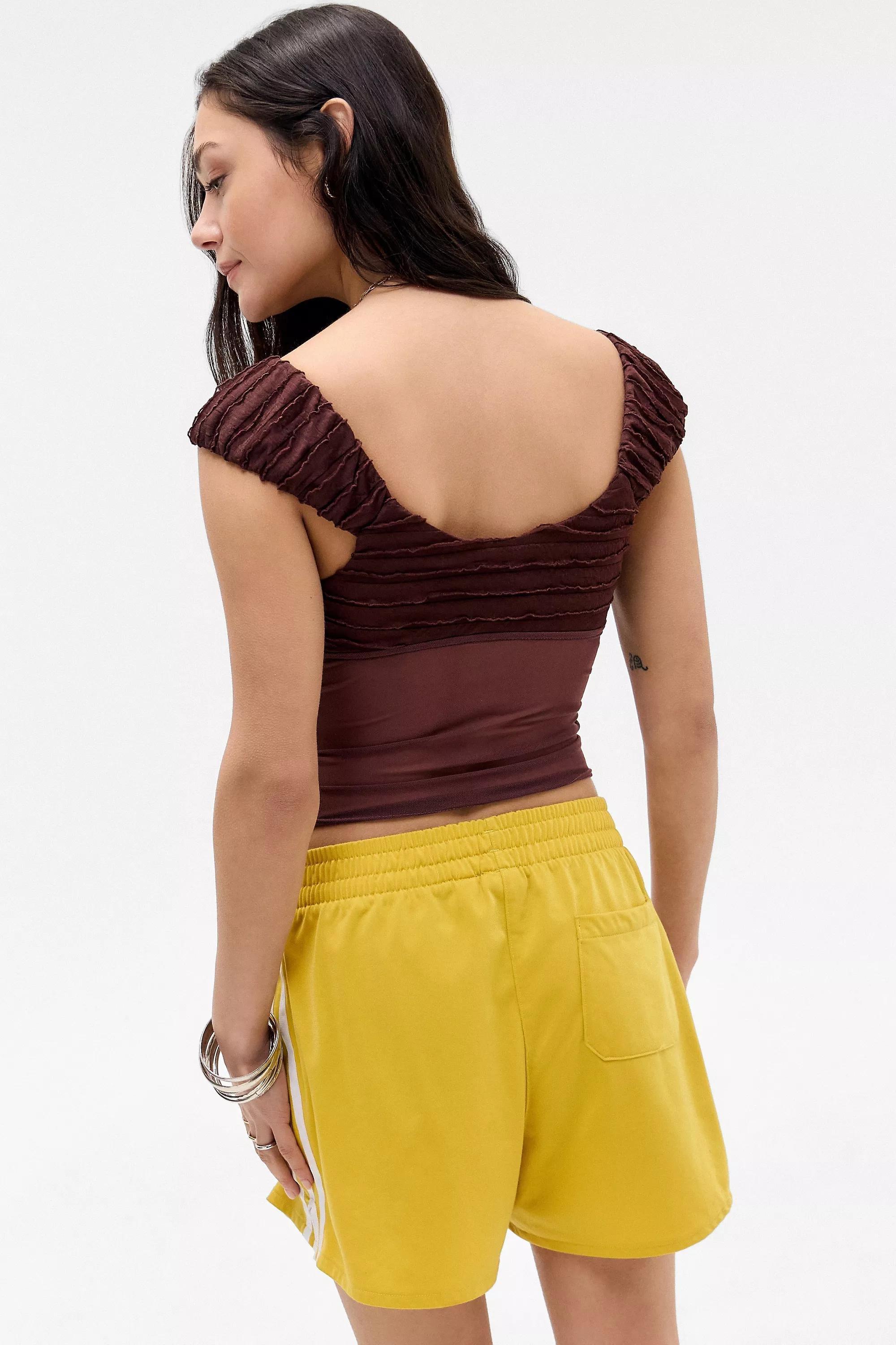 Brown Kimchi Blue Mesh Blouse, , large image number 3