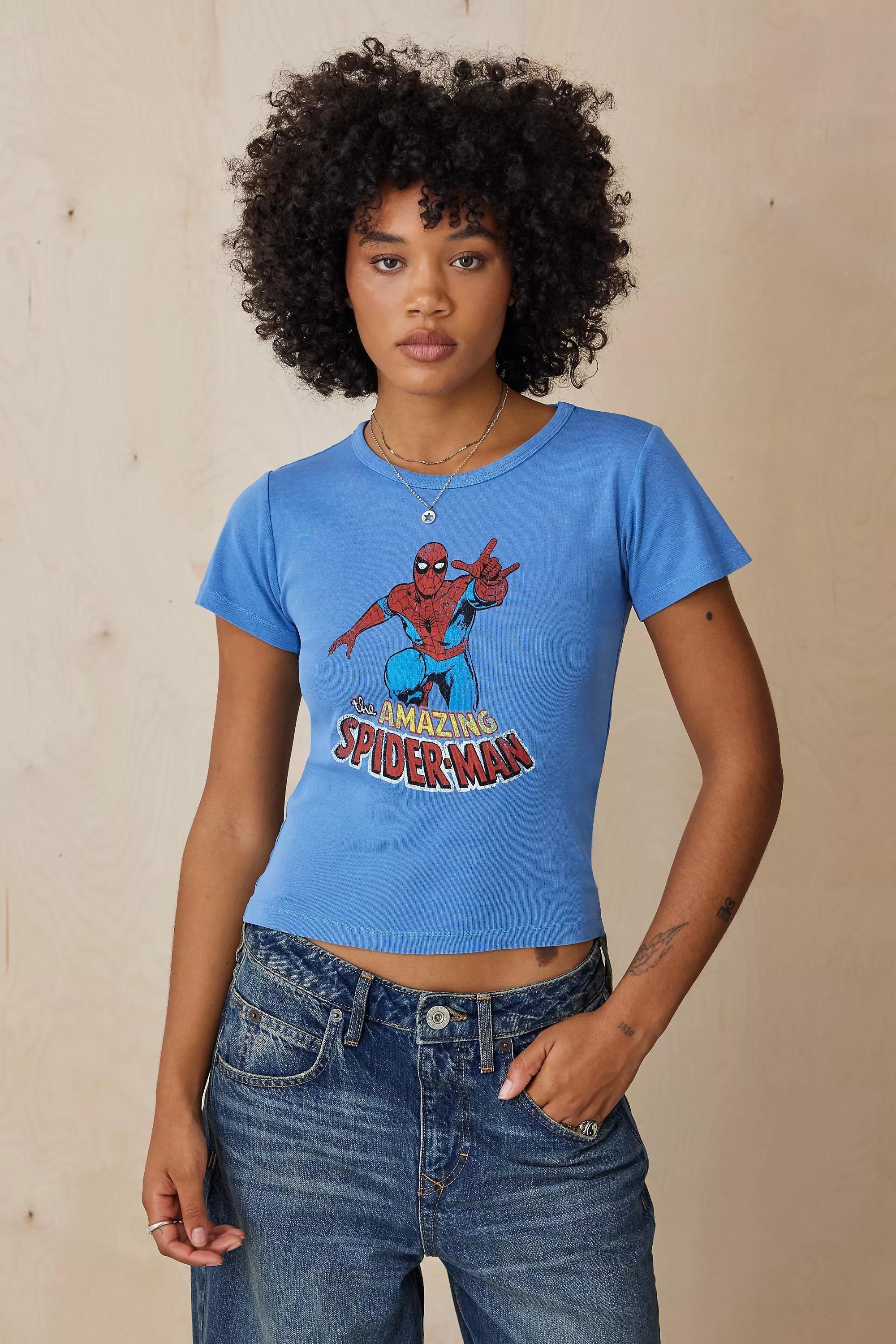 Blue Spiderman Relaxed Baby T-Shirt, BLUE, medium