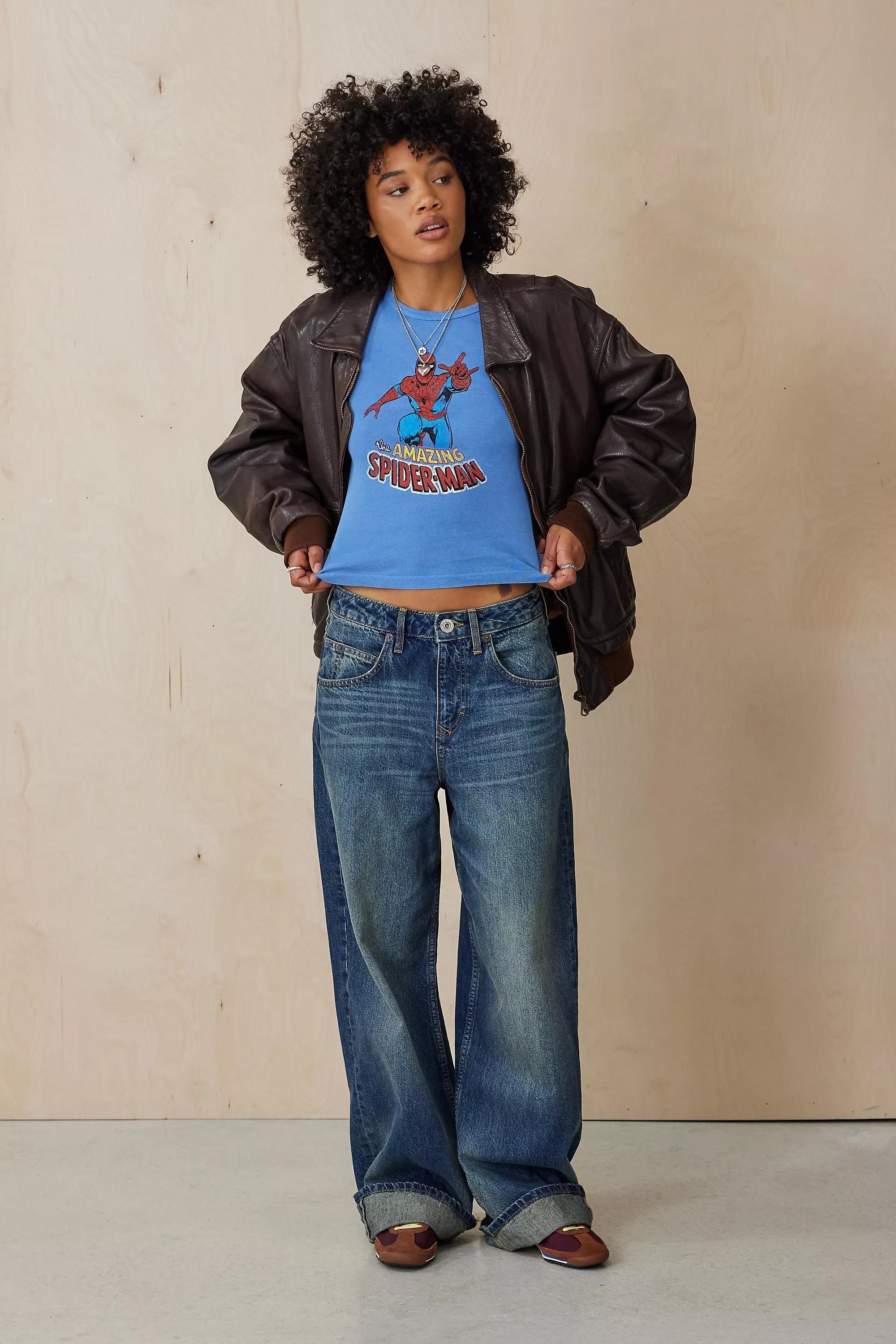 Blue Spiderman Relaxed Baby T-Shirt, BLUE, large image number 2